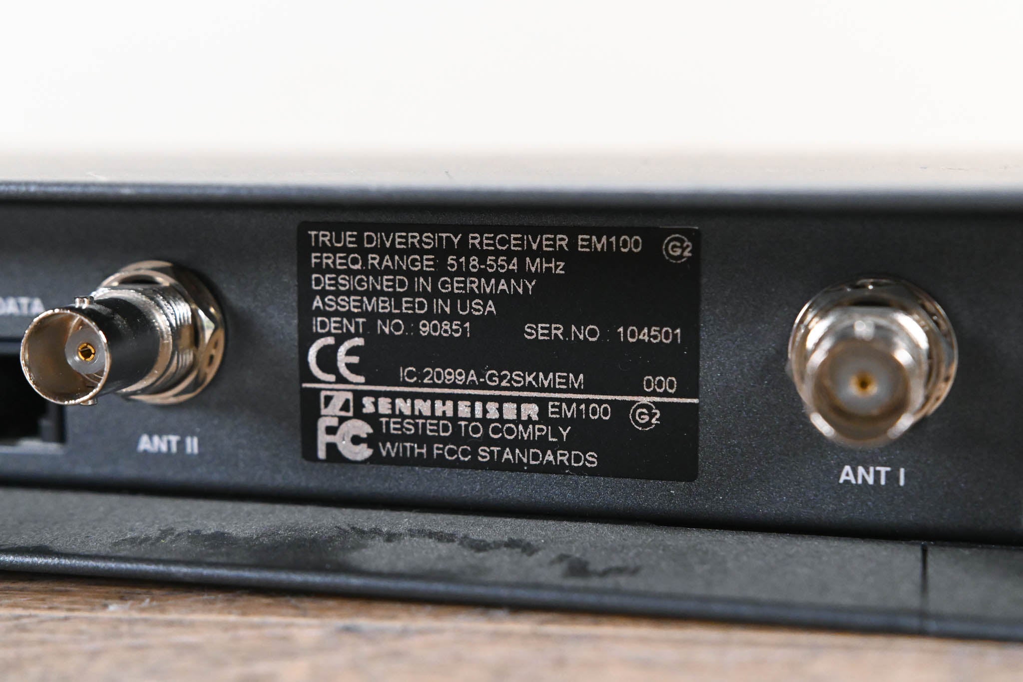 Sennheiser EM 100 G2 Wireless Receiver - 518-554 MHz (NO POWER SUPPLY)