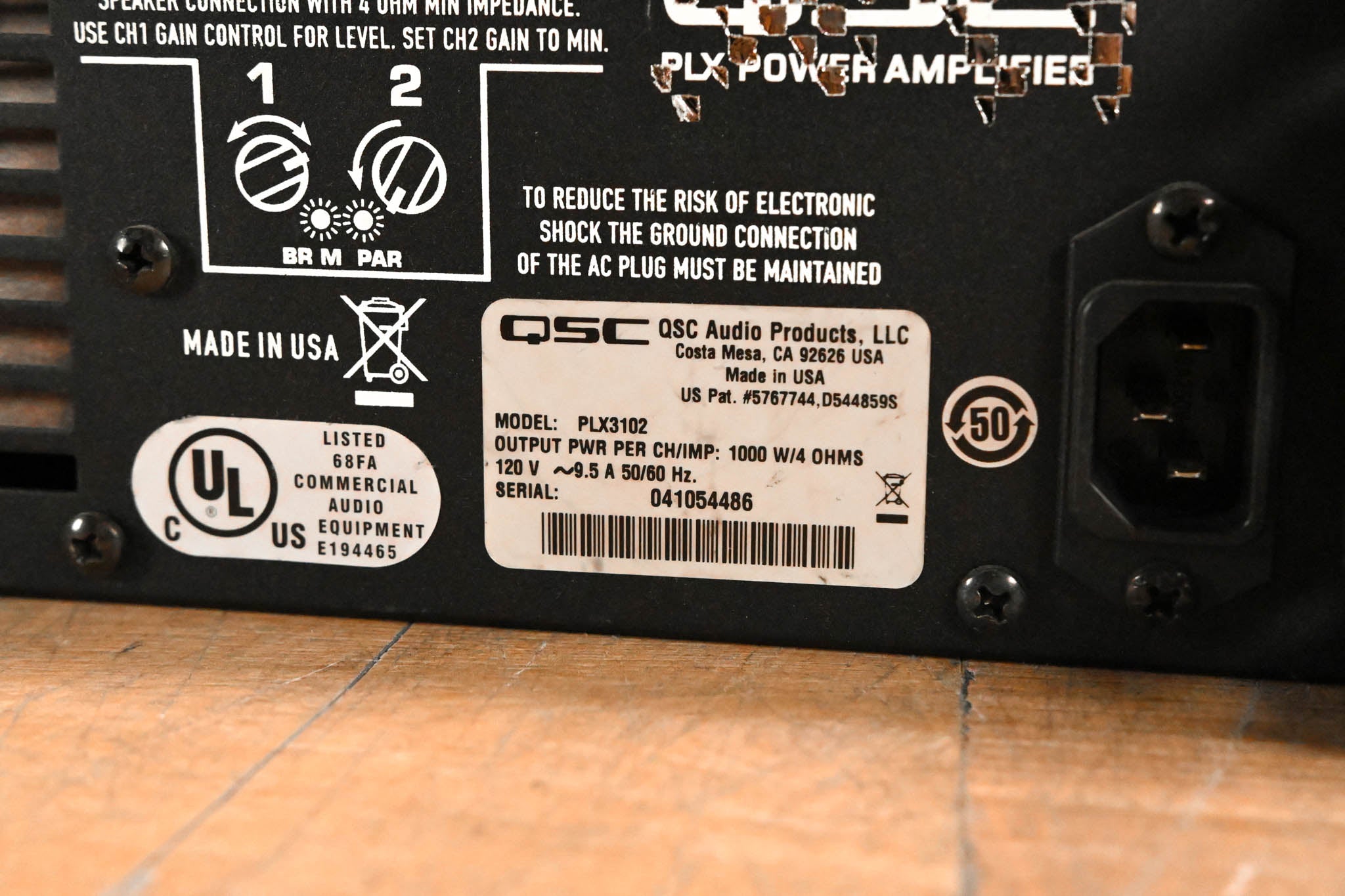 QSC PLX3102 2-Channel Power Amplifier