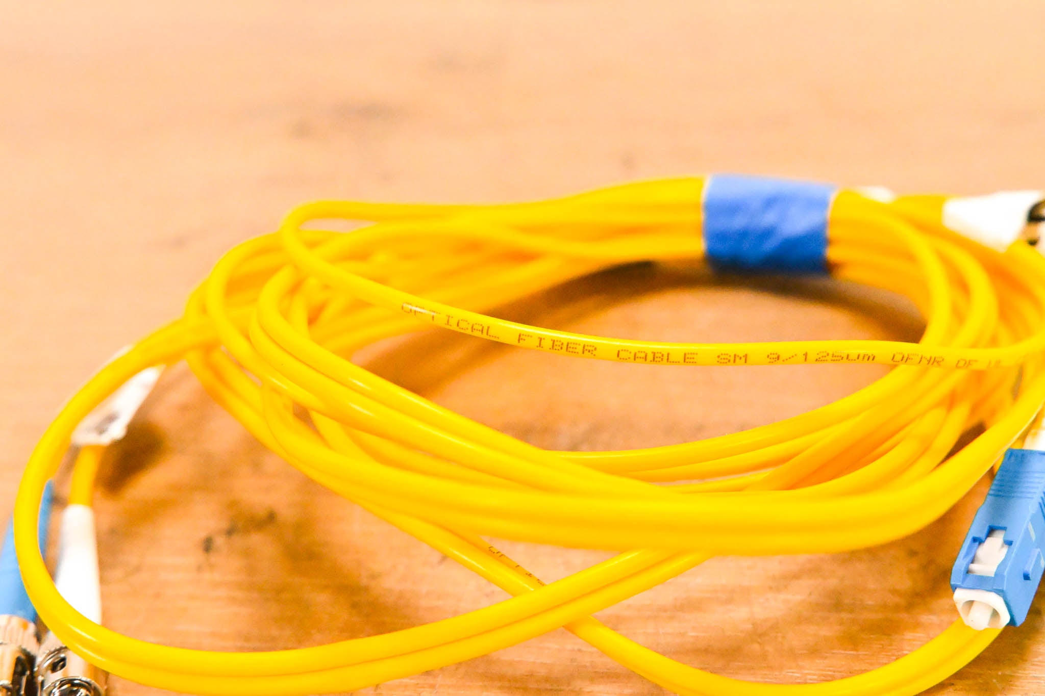 Unbranded SC-ST Duplex Single Mode Fiber Optic Patch Cable - 10'