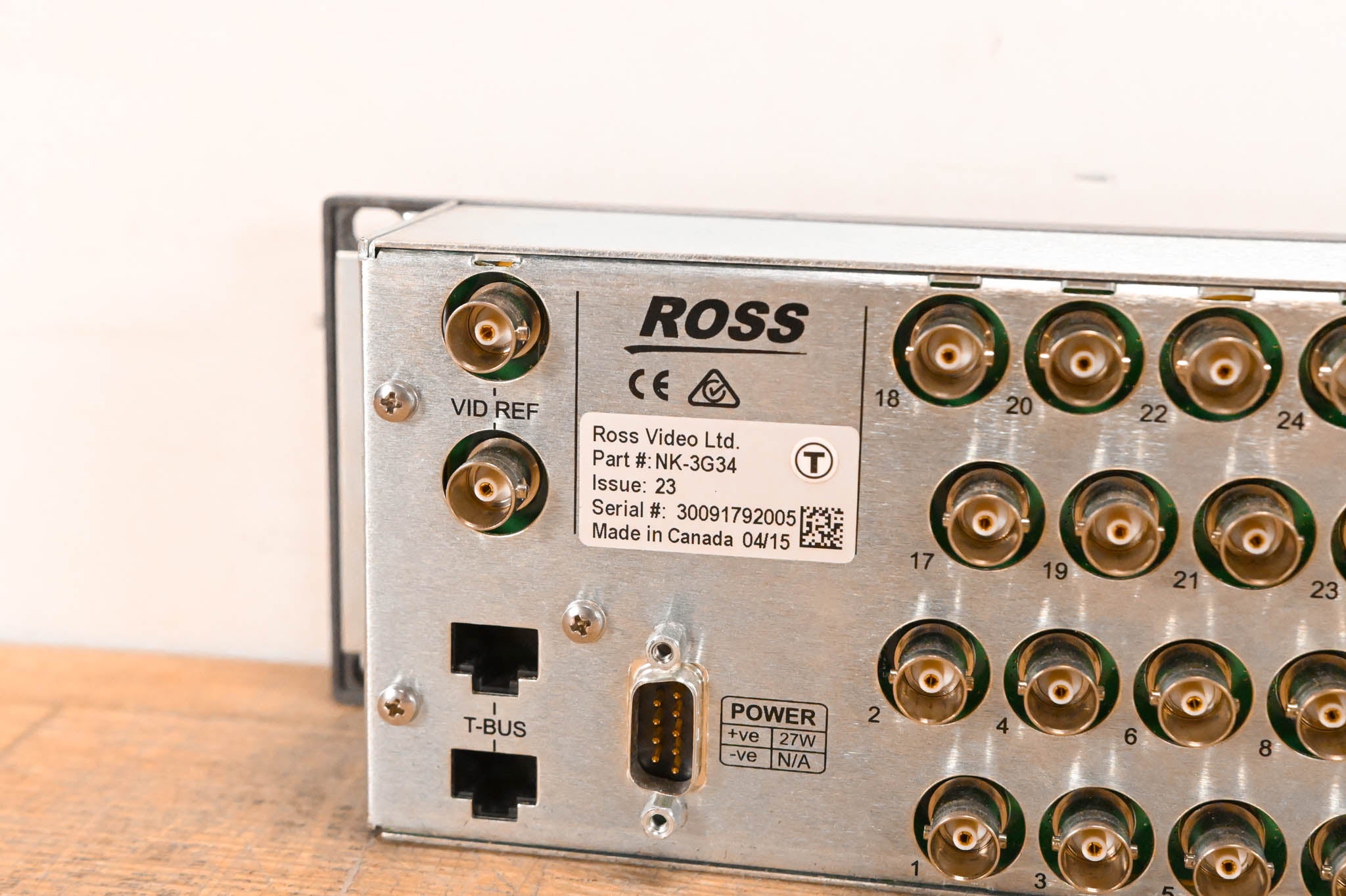 Ross NK-3G34 34 × 34 3G/HD/SD SDI Utility Router (NO POWER SUPPLY)