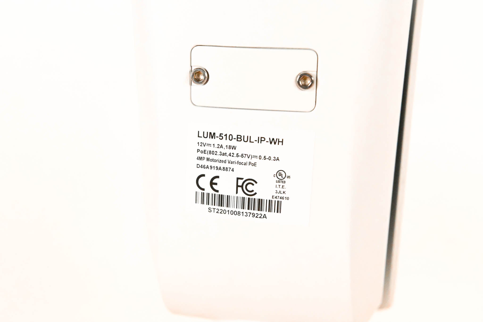 Luma Surveillance LUM-510-BUL-IP-WH White Bullet Camera