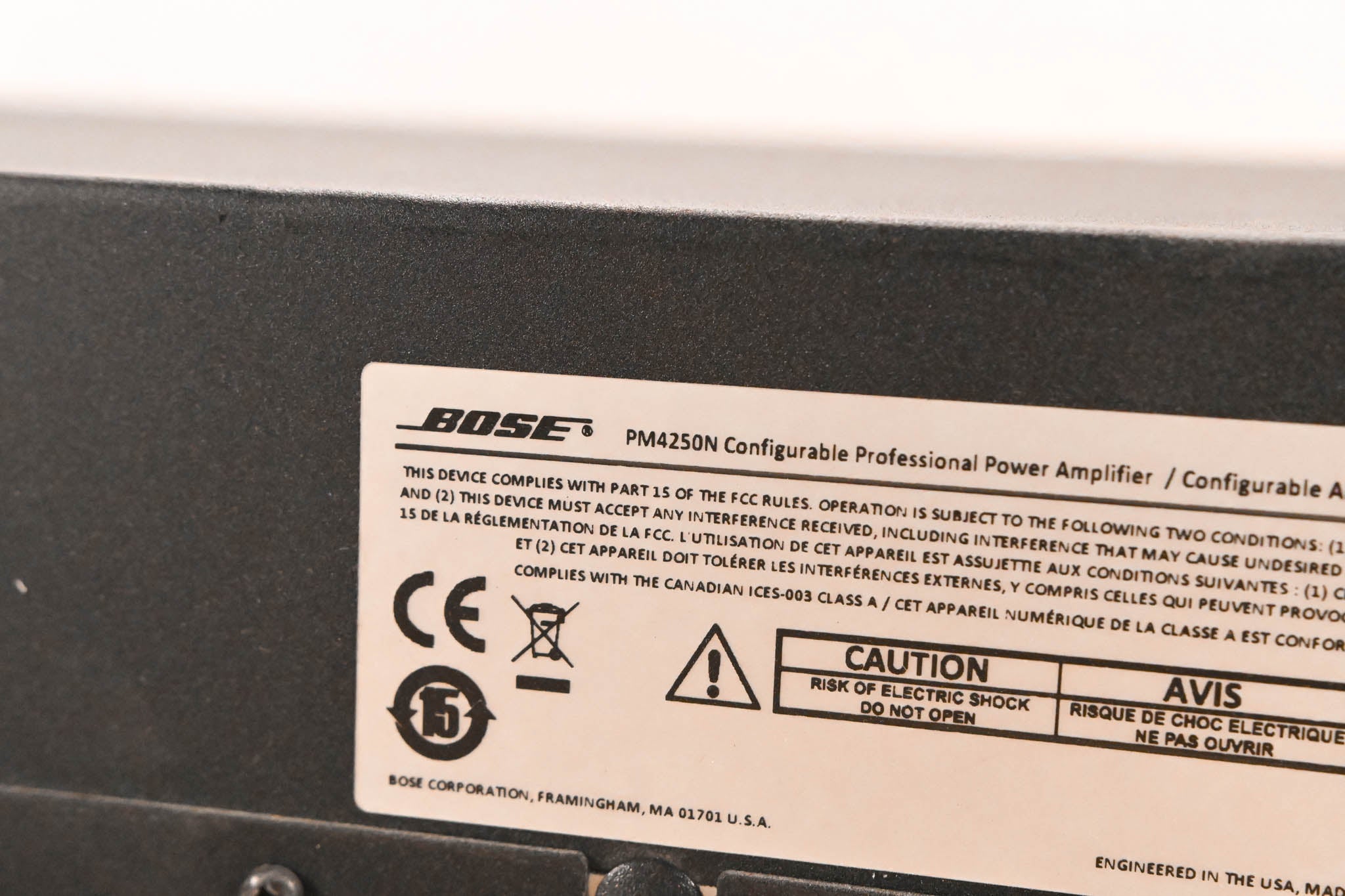Bose PowerMatch PM4250N Configurable Power Amplifier CG01VTV