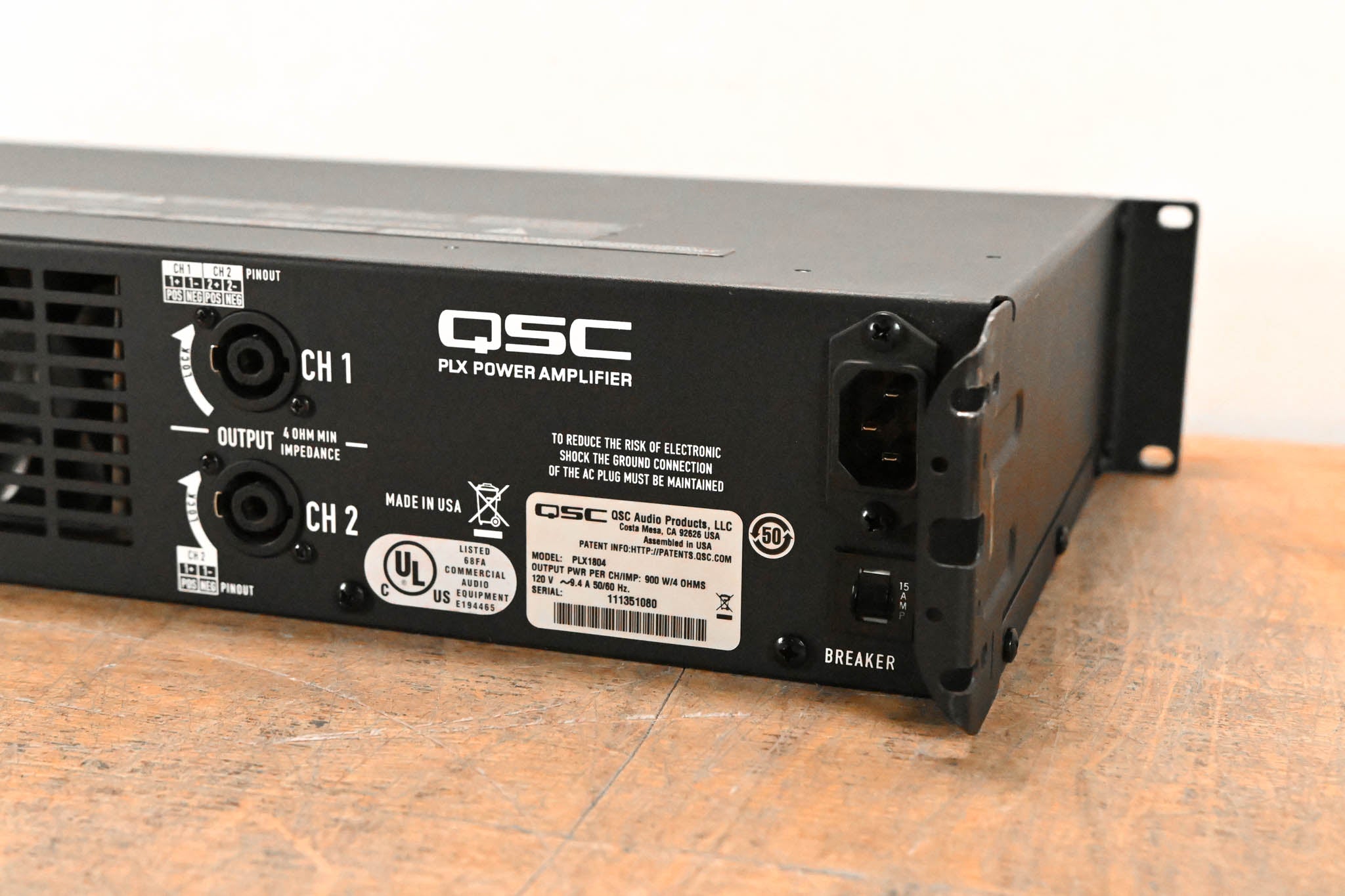 QSC PLX1804 2-Channel Power Amplifier