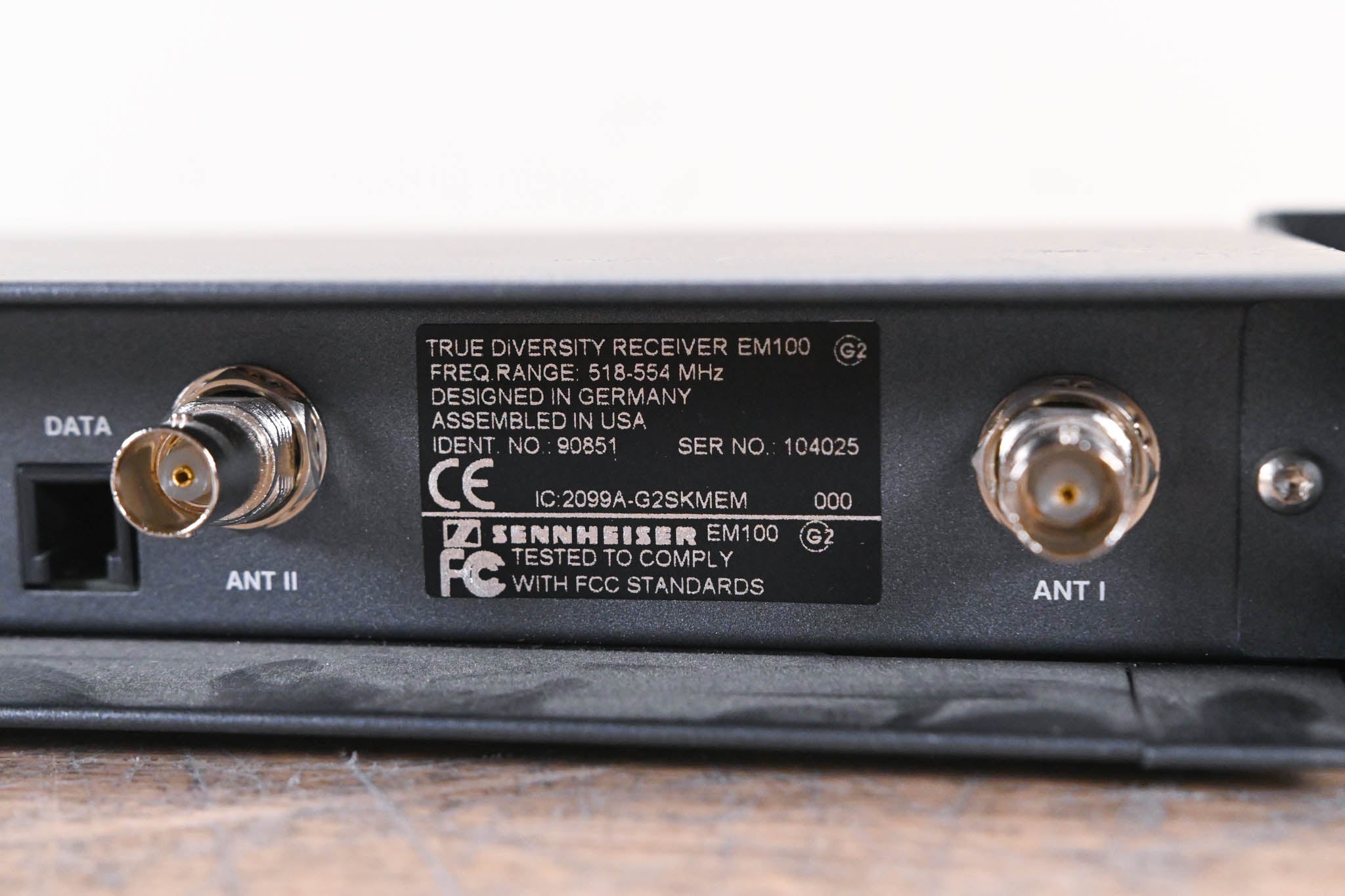 Sennheiser EM 100 G2 Wireless Receiver - 518-554 MHz (NO POWER SUPPLY)