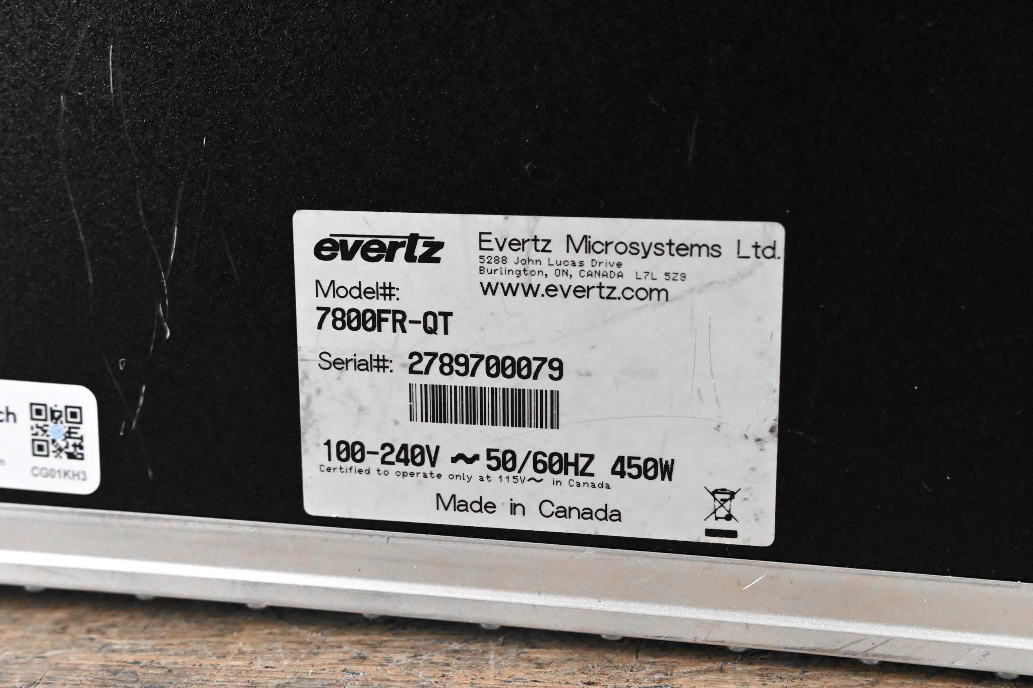 Evertz 7800FR 3RU Rackmount MultiFrame with Cards