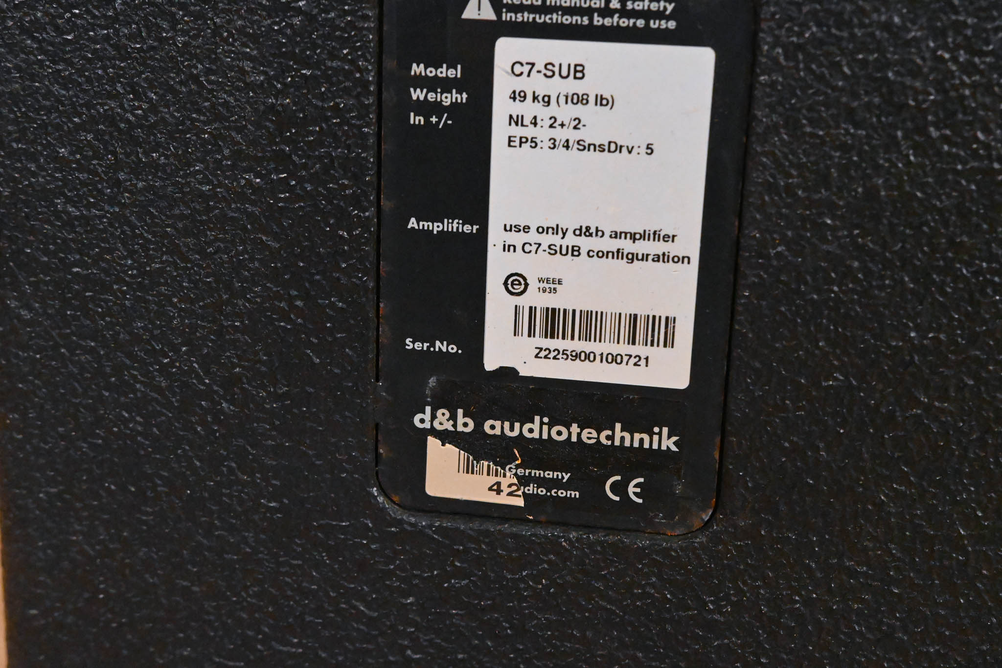 d&b audiotechnik C7-SUB Passive Subwoofer