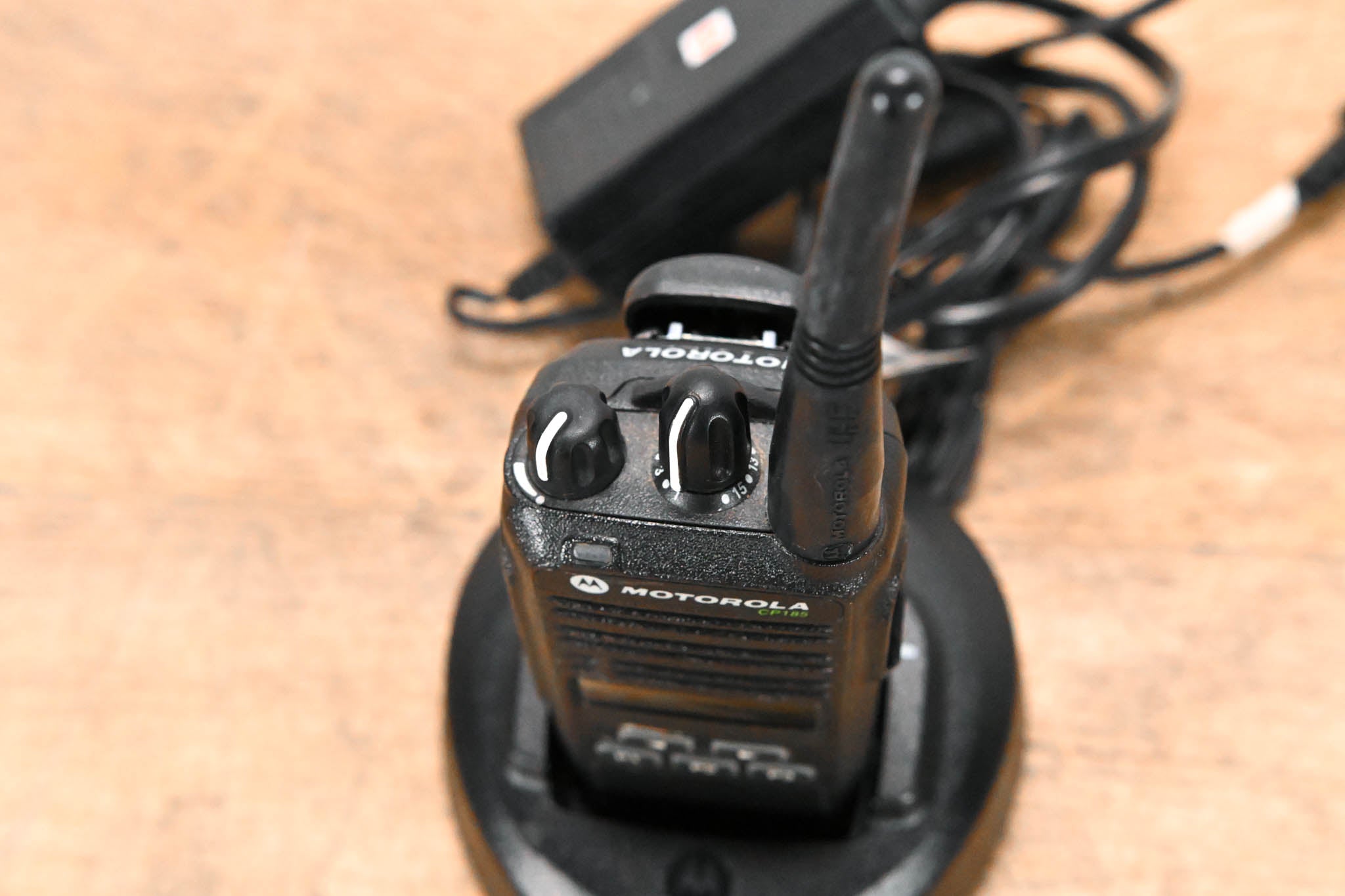 Motorola CP185 Portable Two-Way Radio with PMLN5228A Charger