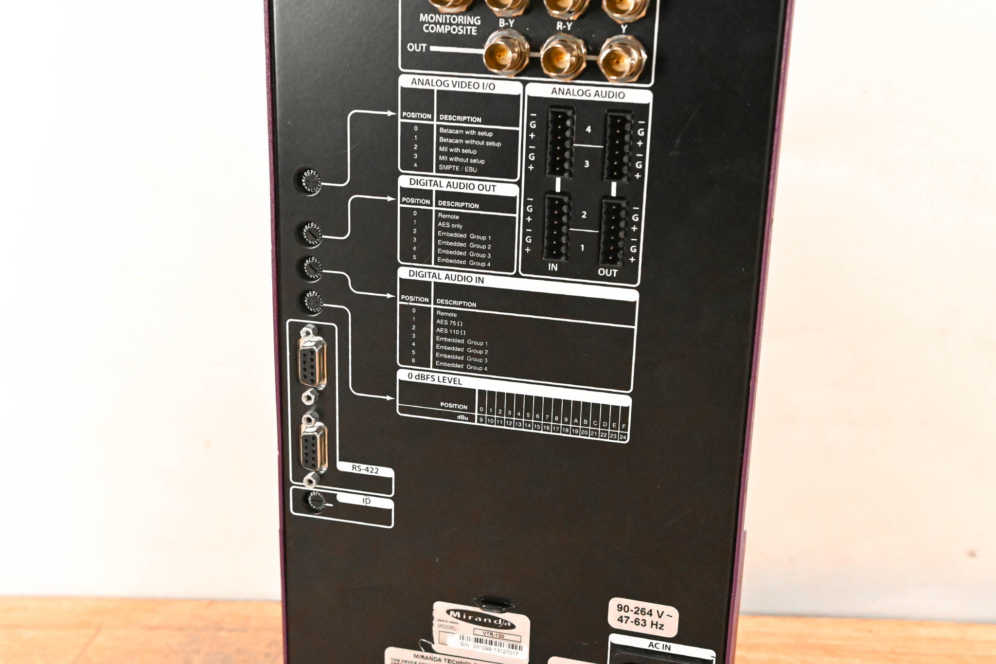Miranda VTR-100 Analog to Digital Bi-Directional Media Converter