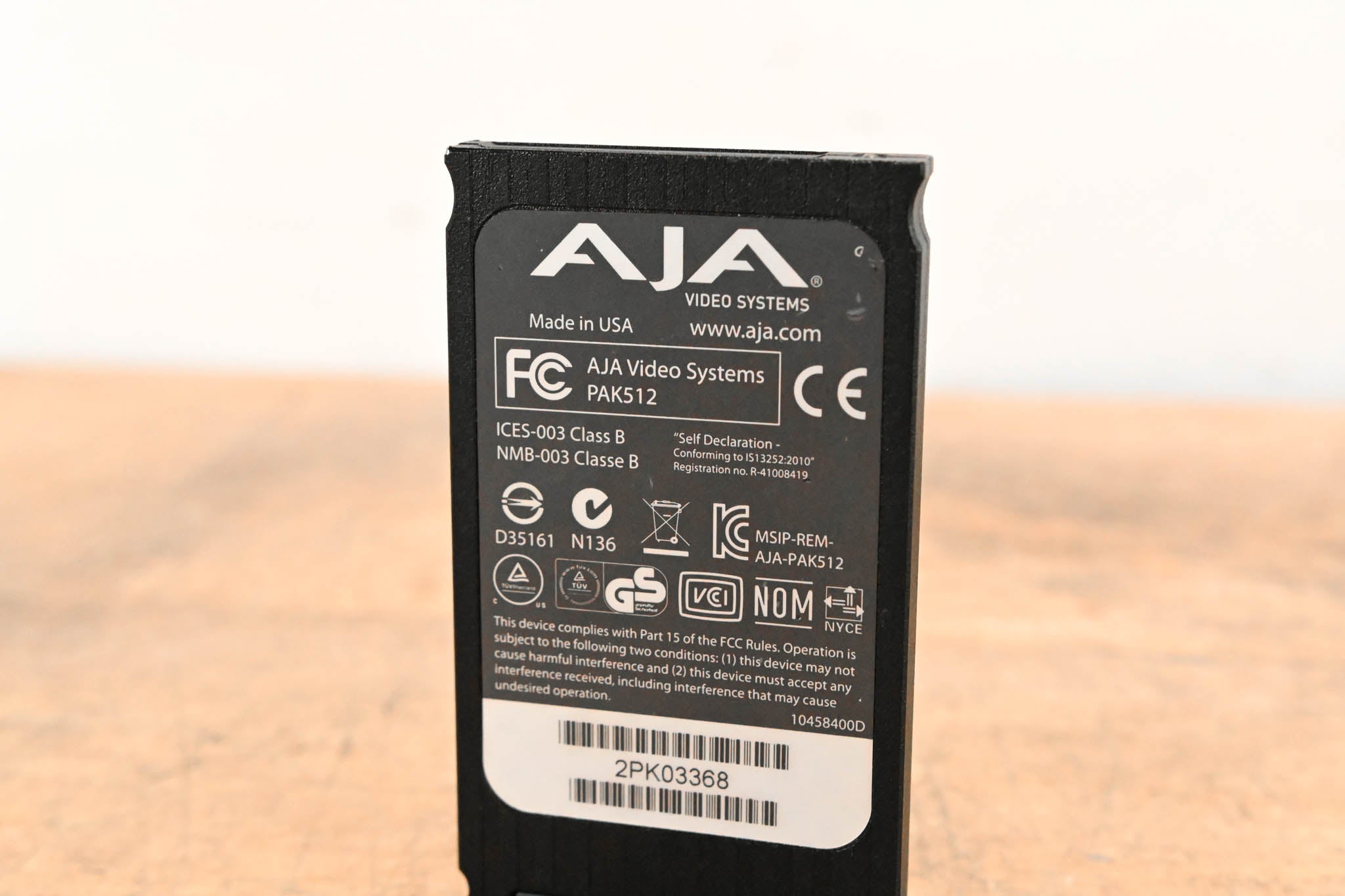 AJA PAK512 SSD Module for Ki Pro Systems