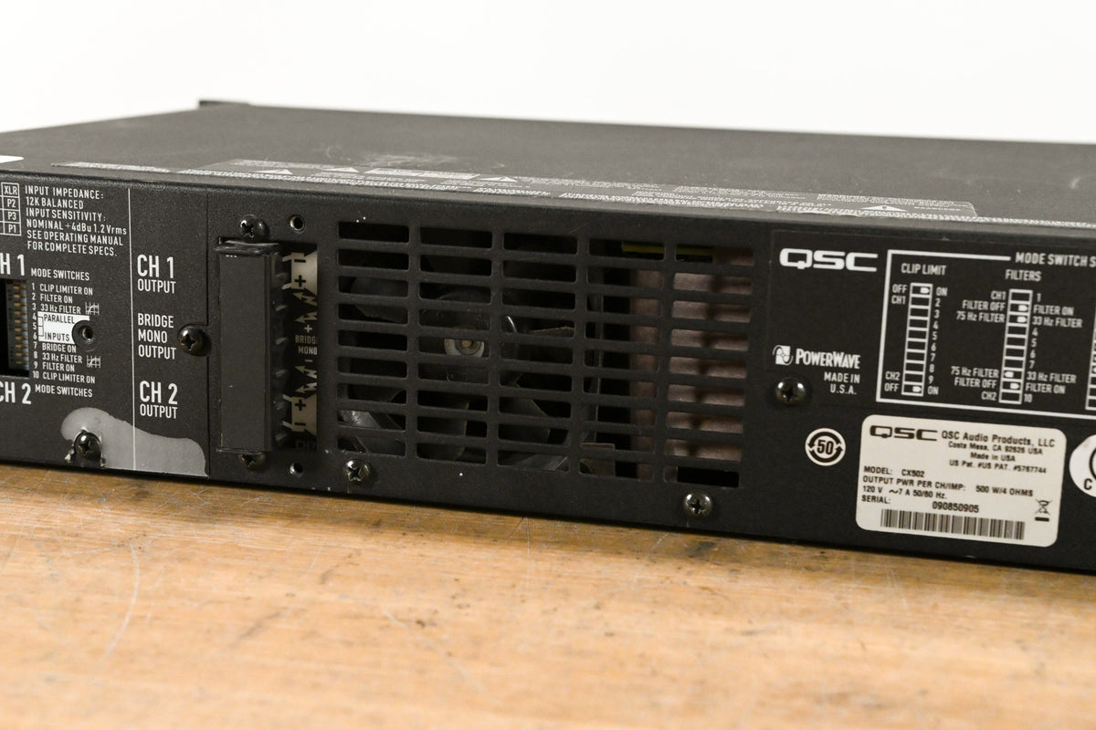 QSC CX502 2-Channel Power Amplifier