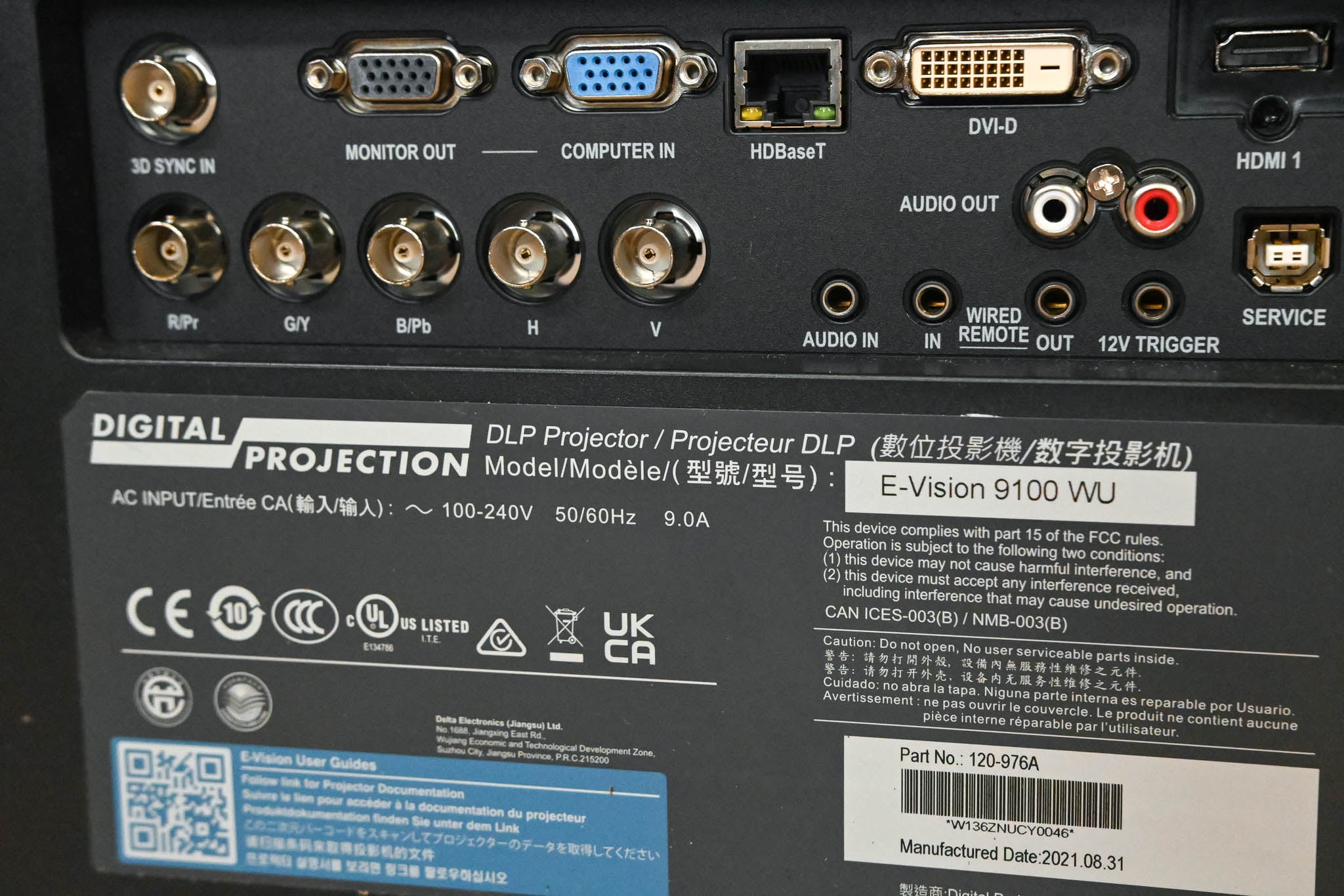 Digital Projection E-Vision 9100 WU WUXGA Large Venue DLP Projector