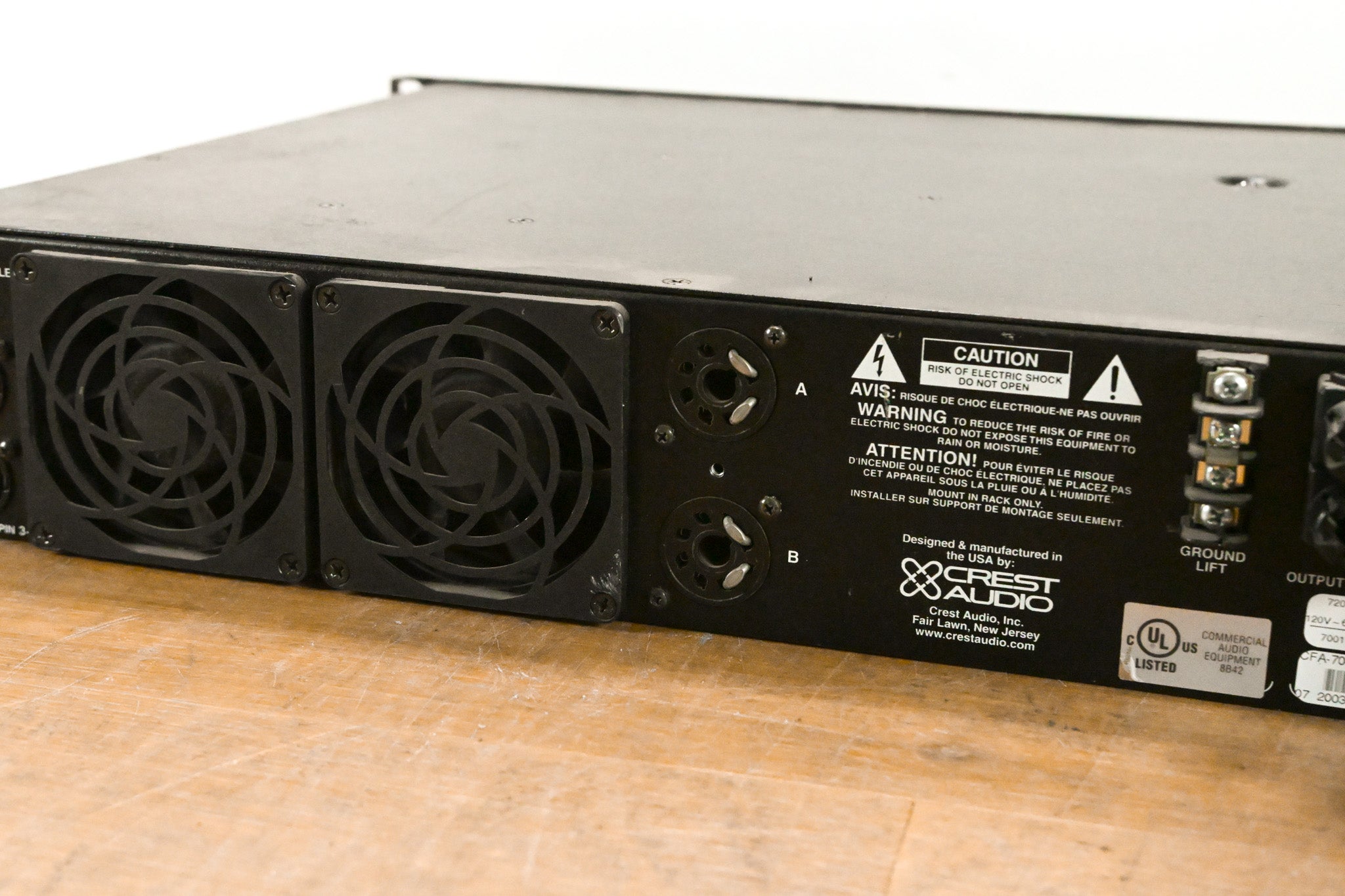 Crest Audio 7001 2-Channel Power Amplifier