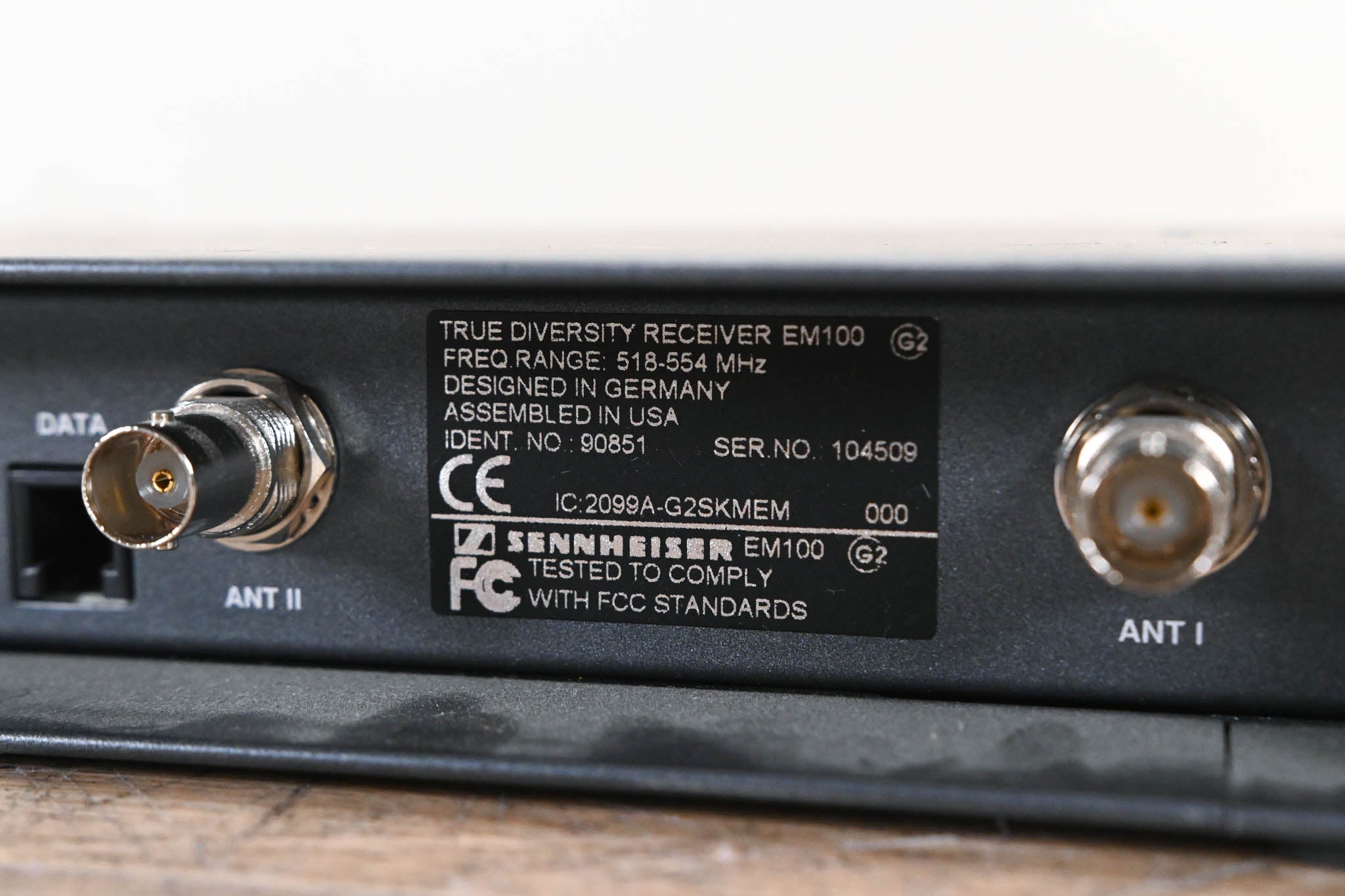 Sennheiser EM 100 G2 Wireless Receiver - 518-554 MHz (NO POWER SUPPLY)