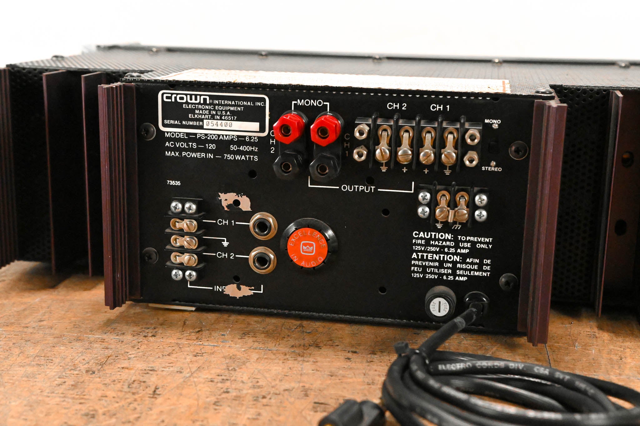 Crown PS-200 2-Channel Power Amplifier CG01QS8