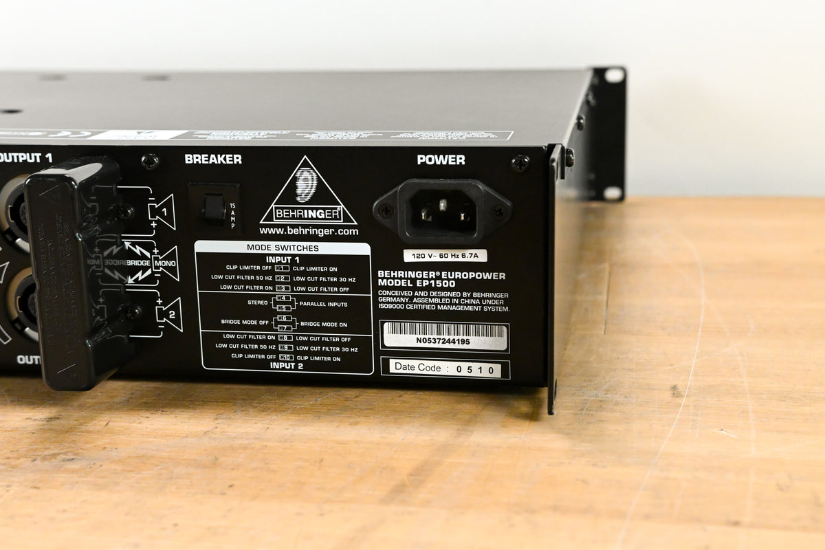 Behringer Europower EP1500 2-Channel Power Amplifier