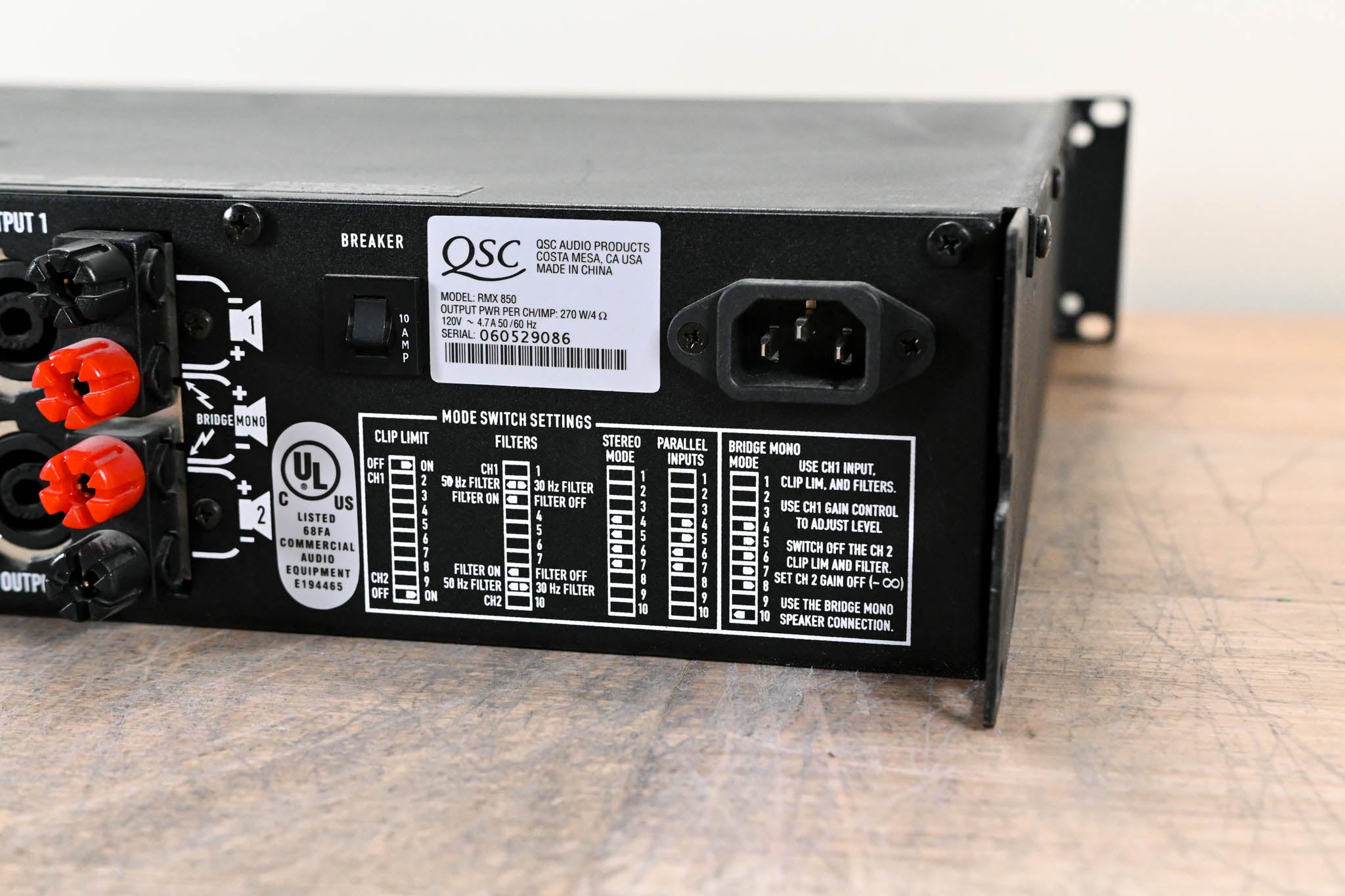 QSC RMX850 2-Channel Power Amplifier