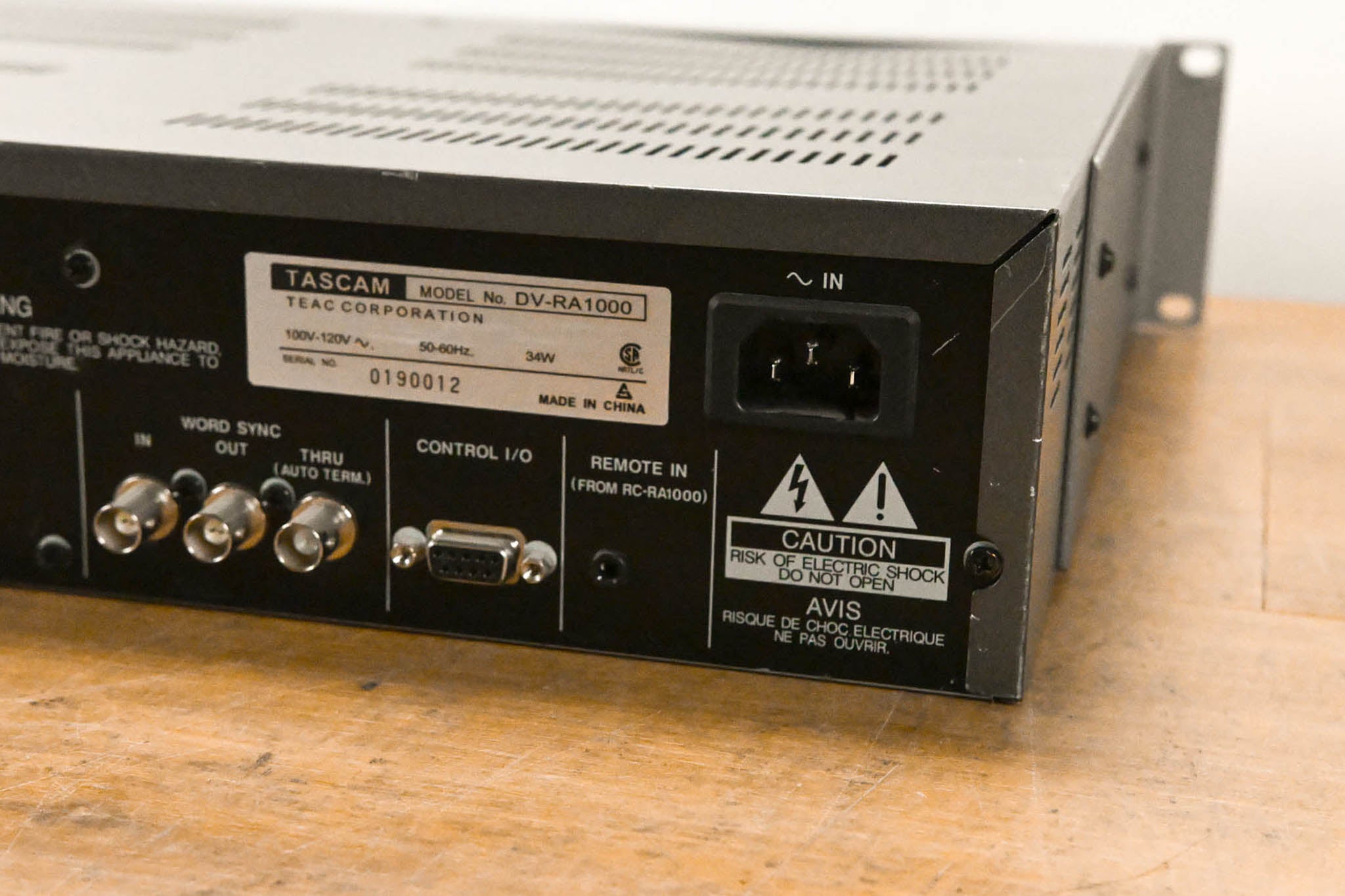 TASCAM DV-RA1000 High-Resolution DVD Master Recorder