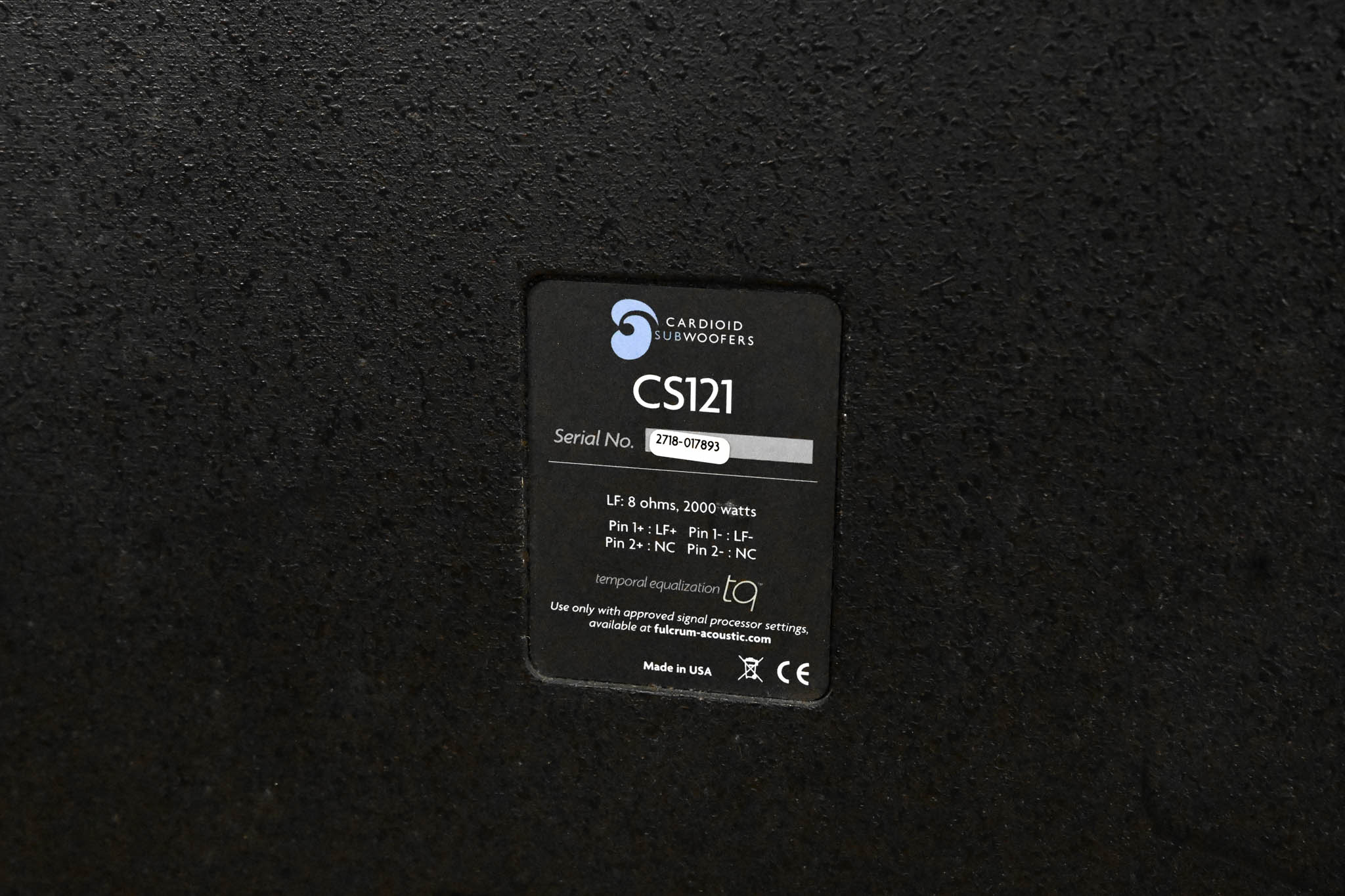 Fulcrum Acoustic CS121 21″ Subcardioid Subwoofer
