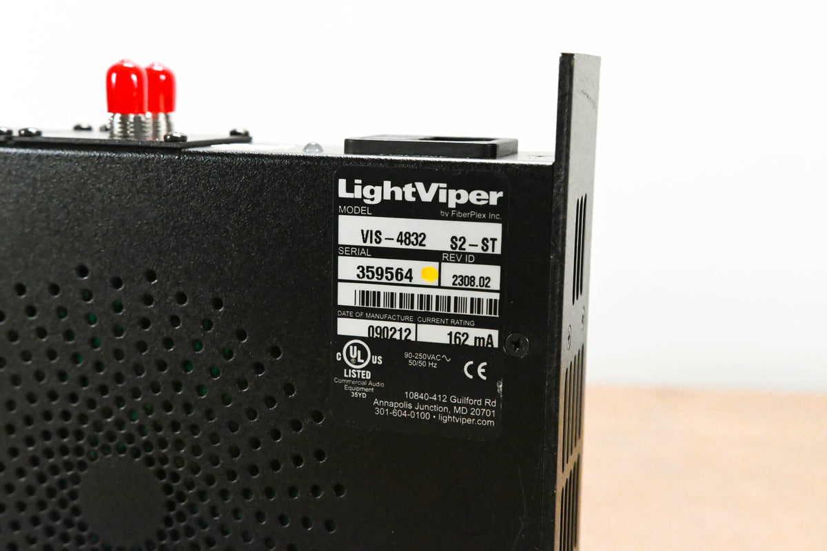 Fiberplex VIS-4832 LightViper 32X8 AES Input Fiber Optic Transport
