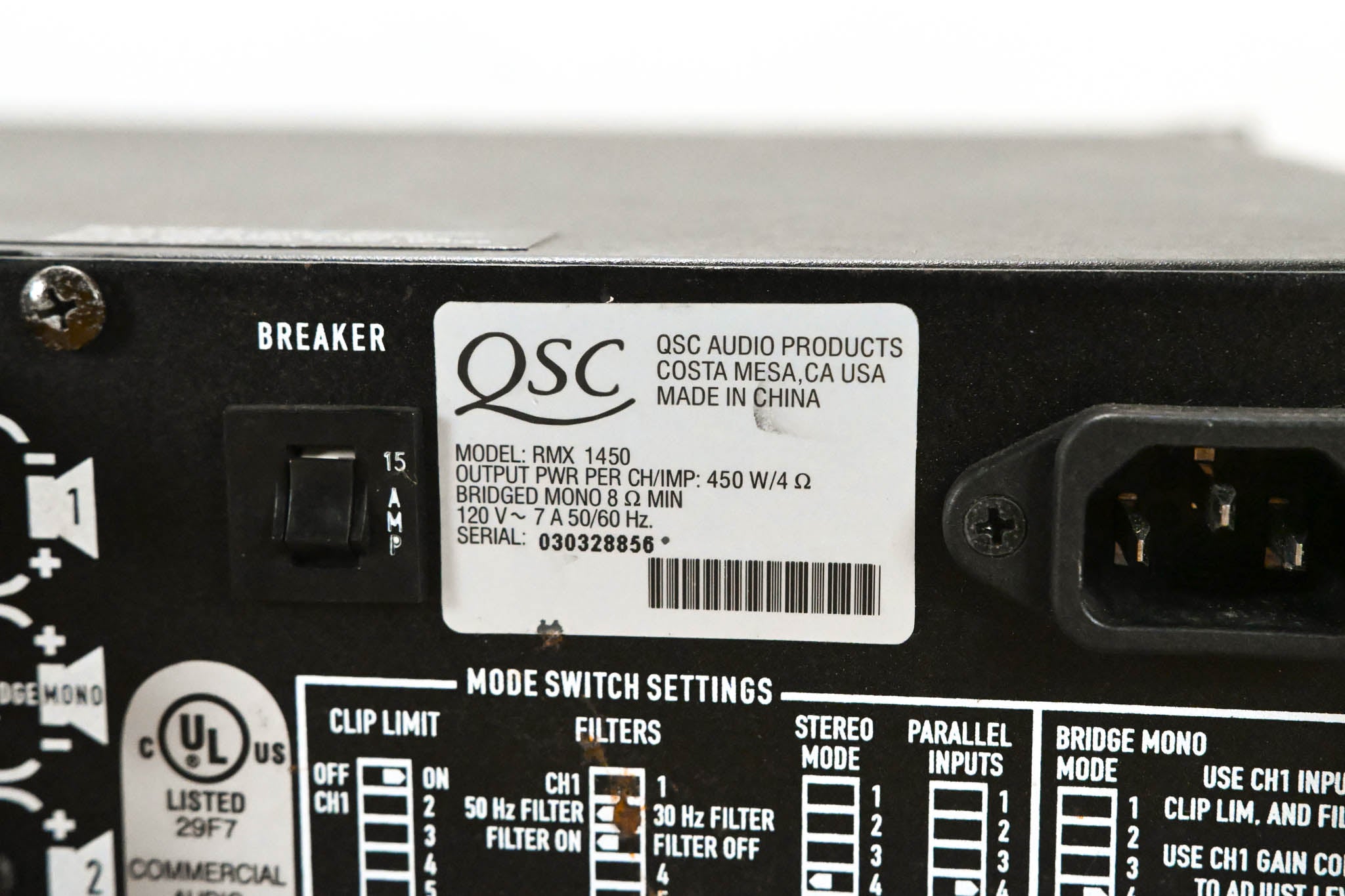 QSC RMX1450 2-Channel Power Amplifier