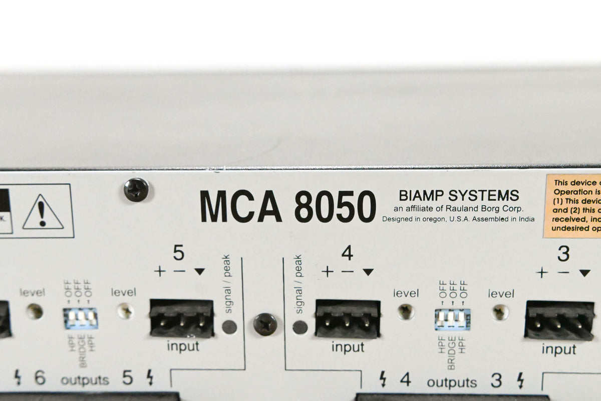Biamp MCA 8050 8-Channel Amplifier