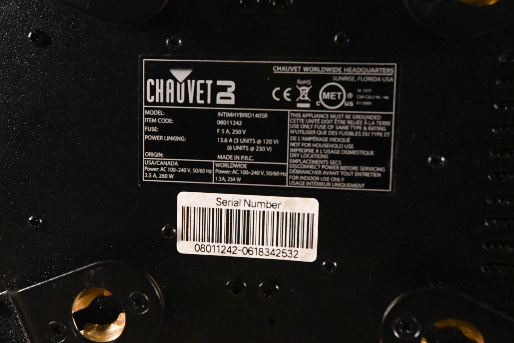 Chauvet Intimidator Hybrid 140SR Moving Head Lighting Fixture