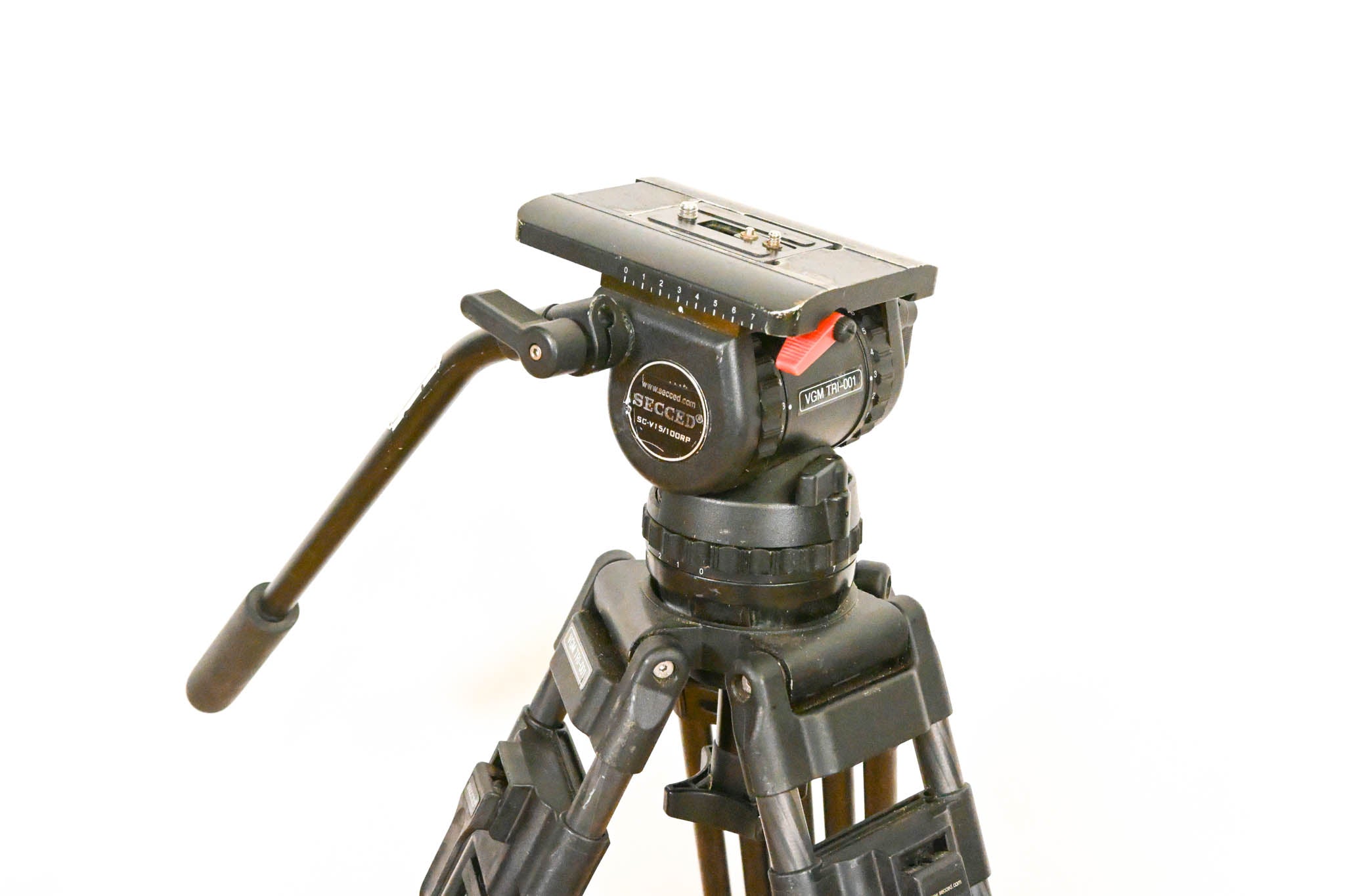 Secced SC-V15/100RP 100mm Fluid Head w/ Tripod Legs, Spreader & Case