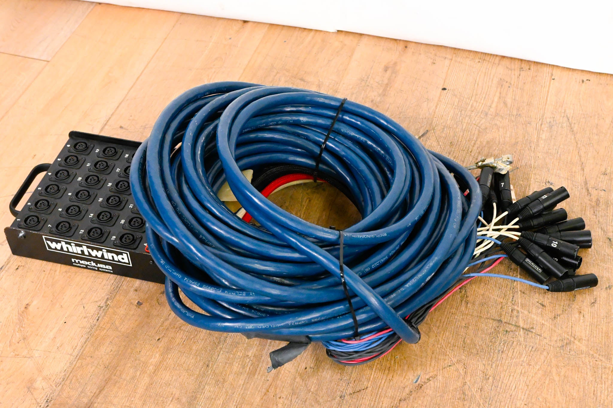 Whirlwind Medusa 24x4 XLR Stage Box to Fanout Snake - 100ft
