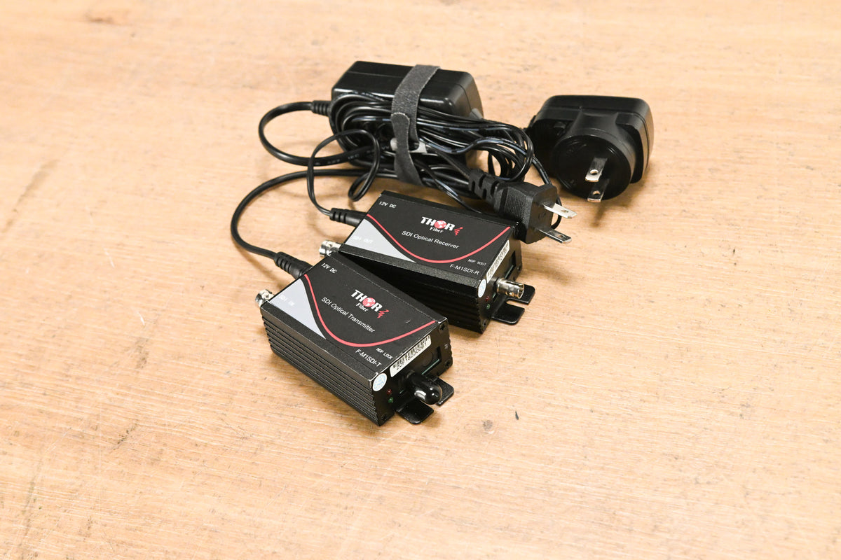 Thor Broadcast F-M1SDI-T/R SDI Fiber Optic Transmitter & Receiver Set