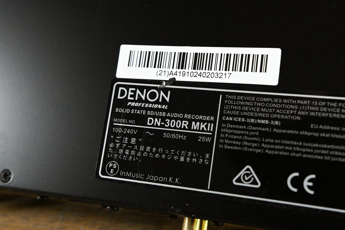Denon DN-300RMKII Solid-State SD/USB Audio Recorder