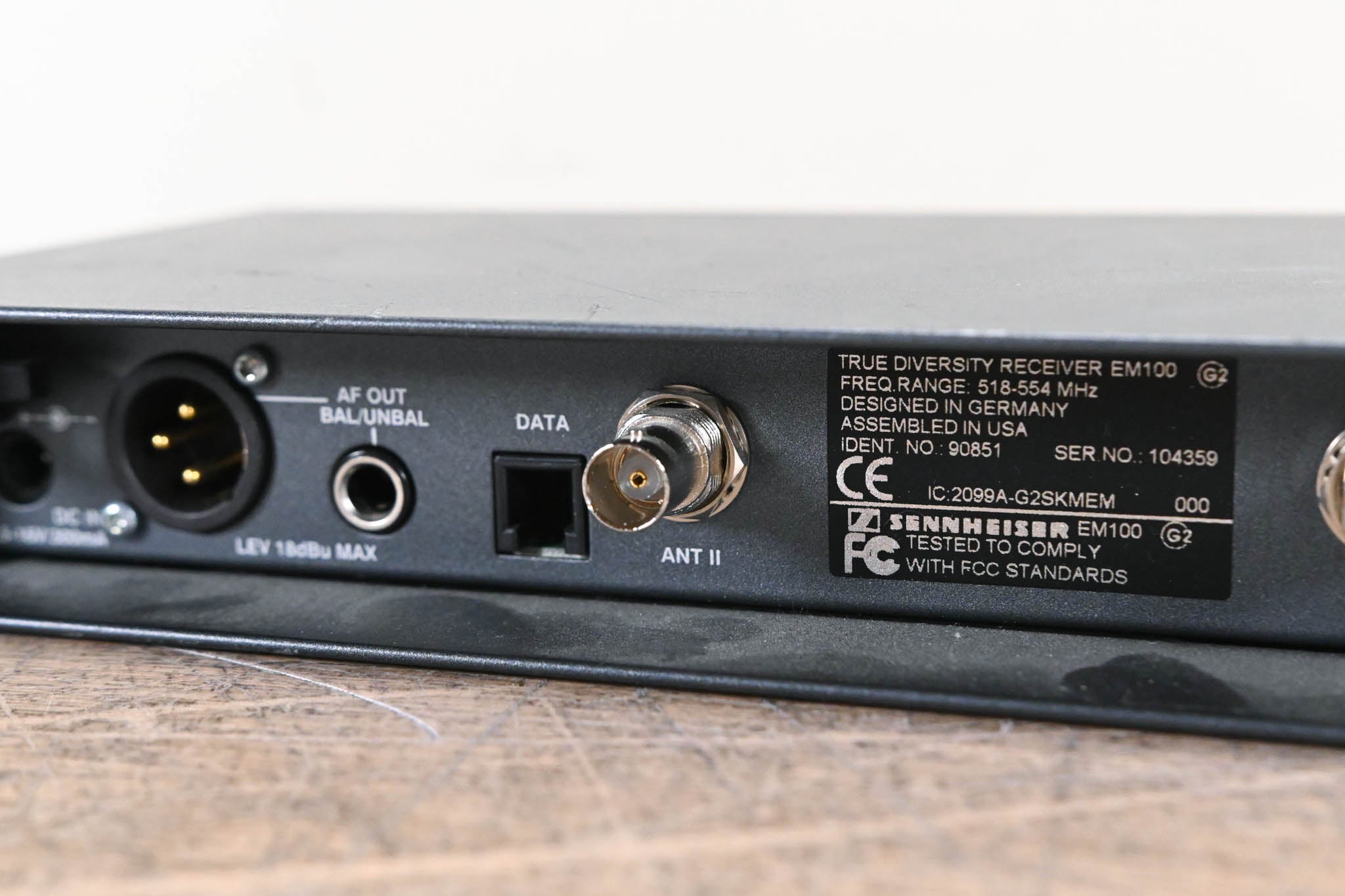 Sennheiser EM 100 G2 Wireless Receiver - 518-554 MHz (NO POWER SUPPLY)