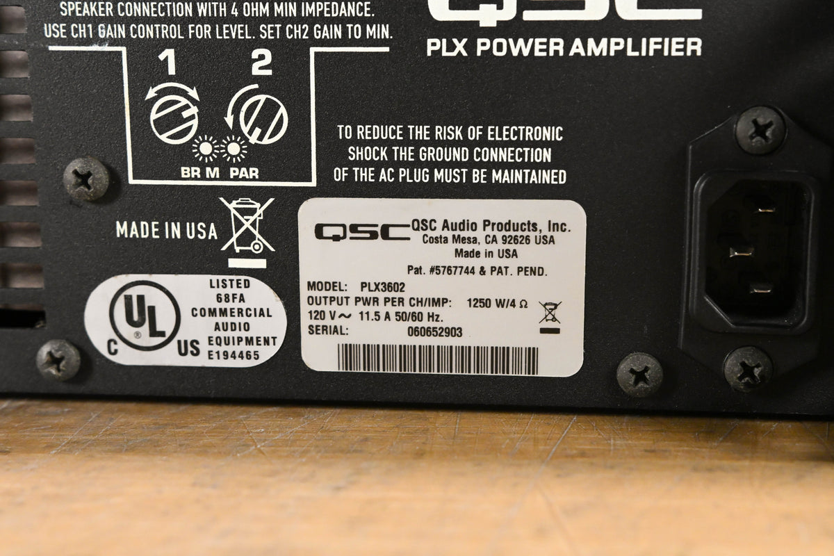 QSC PLX3602 2-Channel Power Amplifier