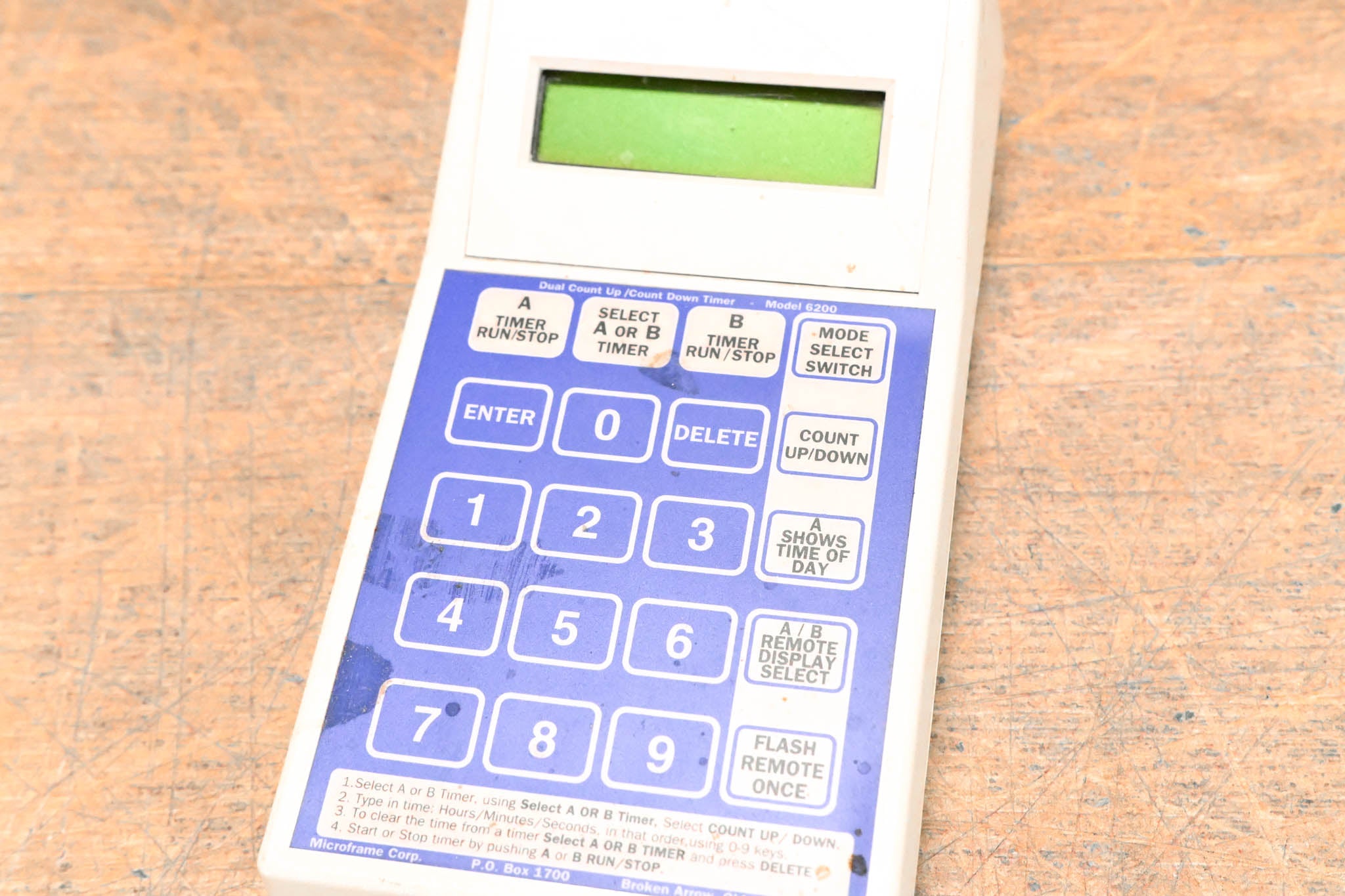 Microframe Model 6200 Timer Keypad (NO POWER SUPPLY)