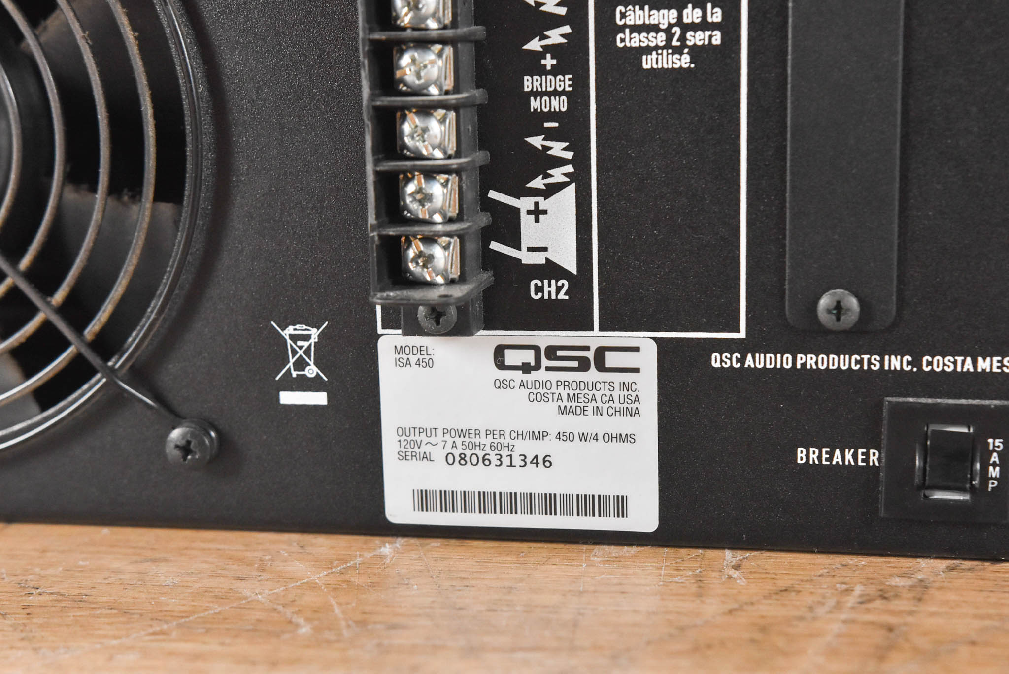 QSC ISA450 Two-Channel Commercial Power Amplifier