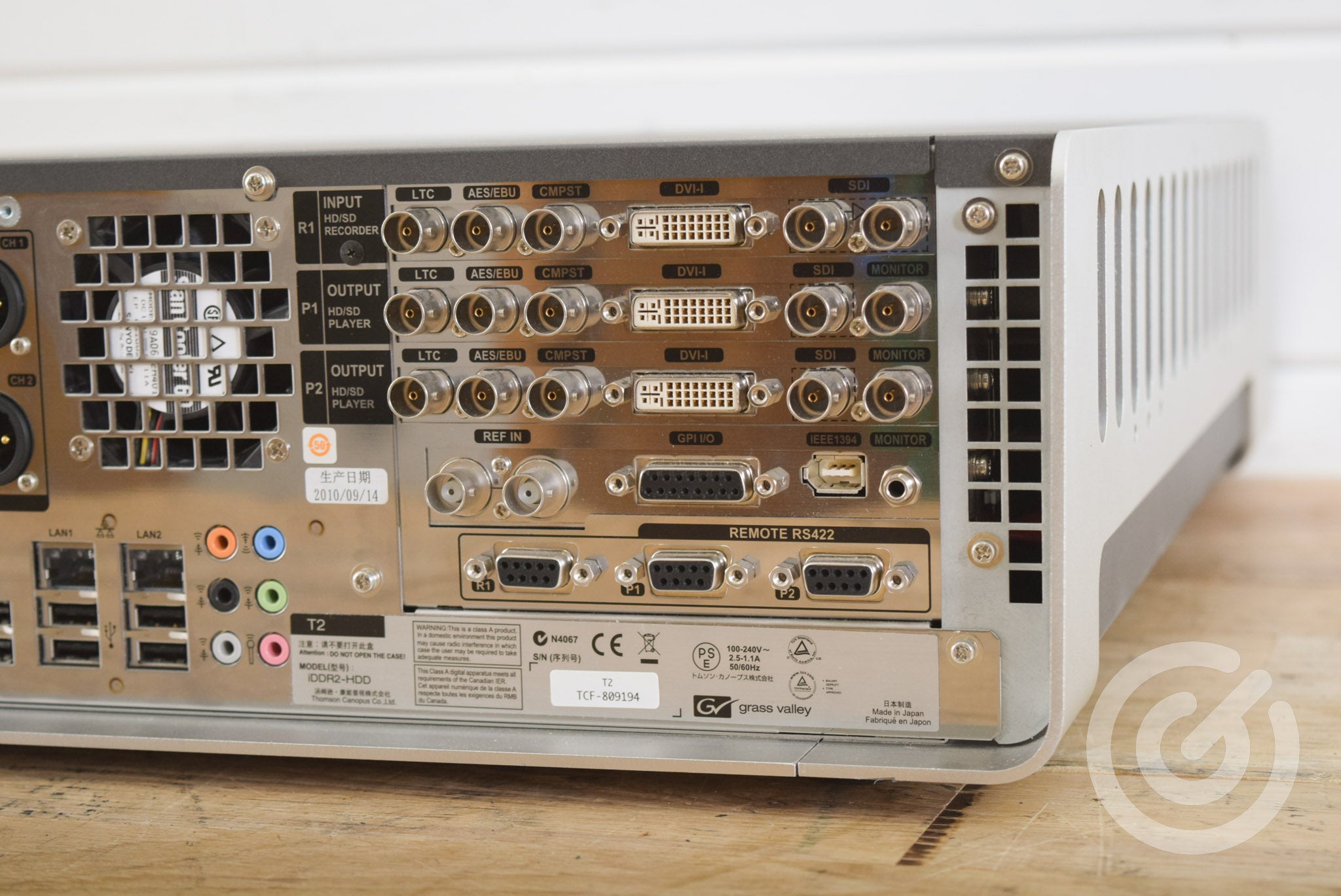 Grass Valley T2 iDDR2-HDD Intelligent Digital Disk Recorder CG00FSV