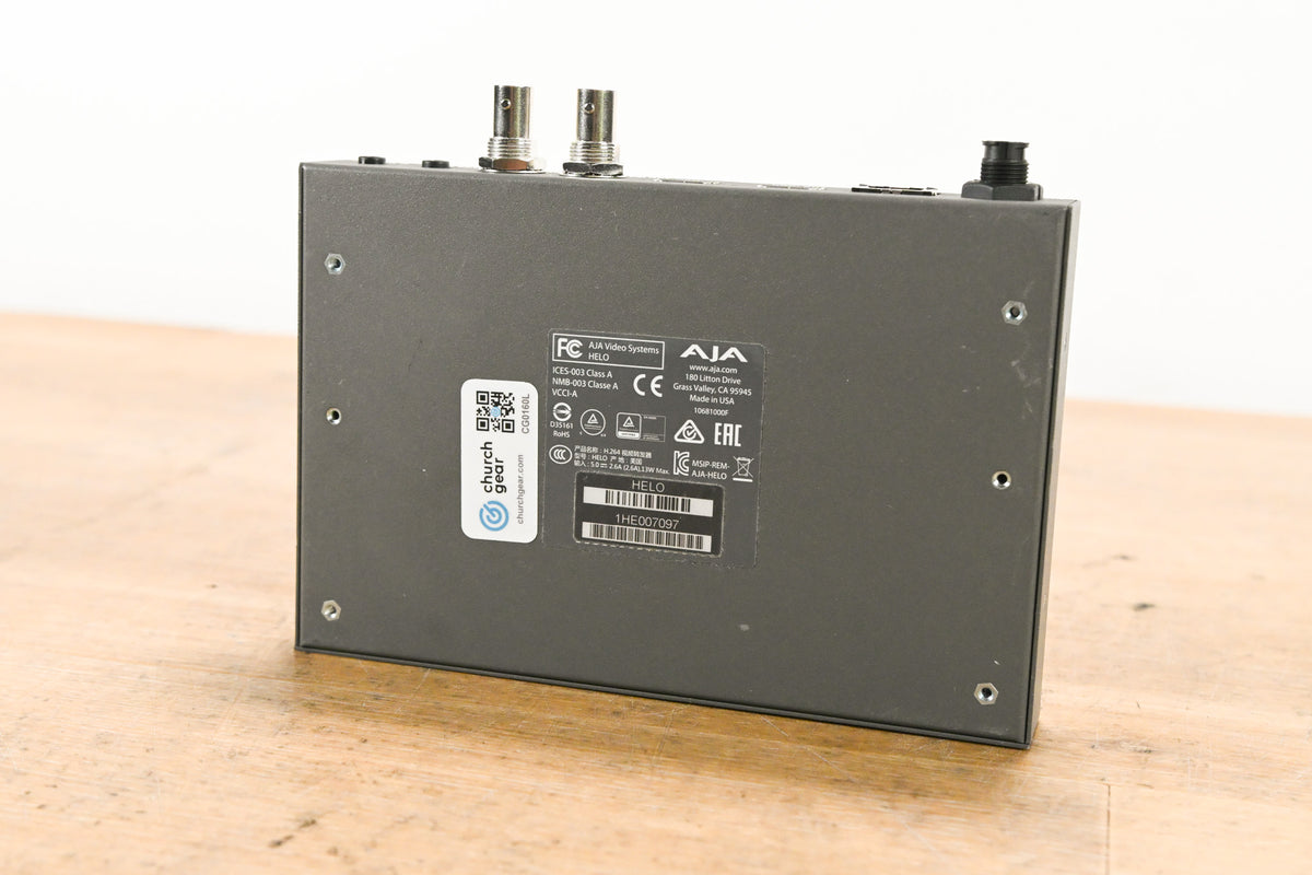 AJA HELO H.264 Streamer and Recorder (NO POWER SUPPLY)