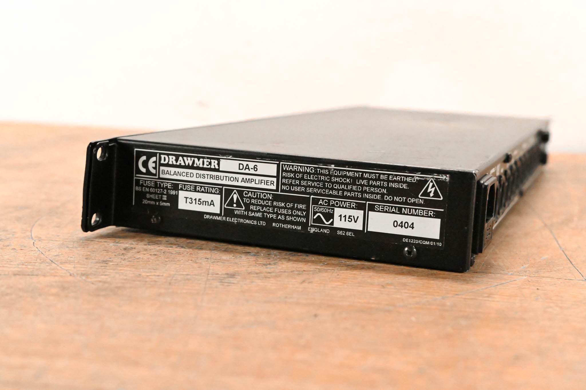 Drawmer DA-6 Stereo In, 6x Stereo Out Balanced Distribution Amplifier