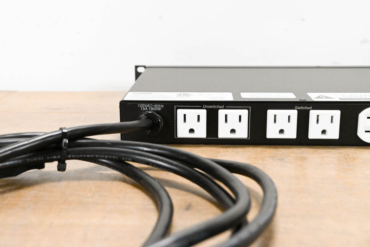 Lowell ACSPR-RPC1-1509 15A 9-Outlet 1RU Power Panel w/ Surge Protection