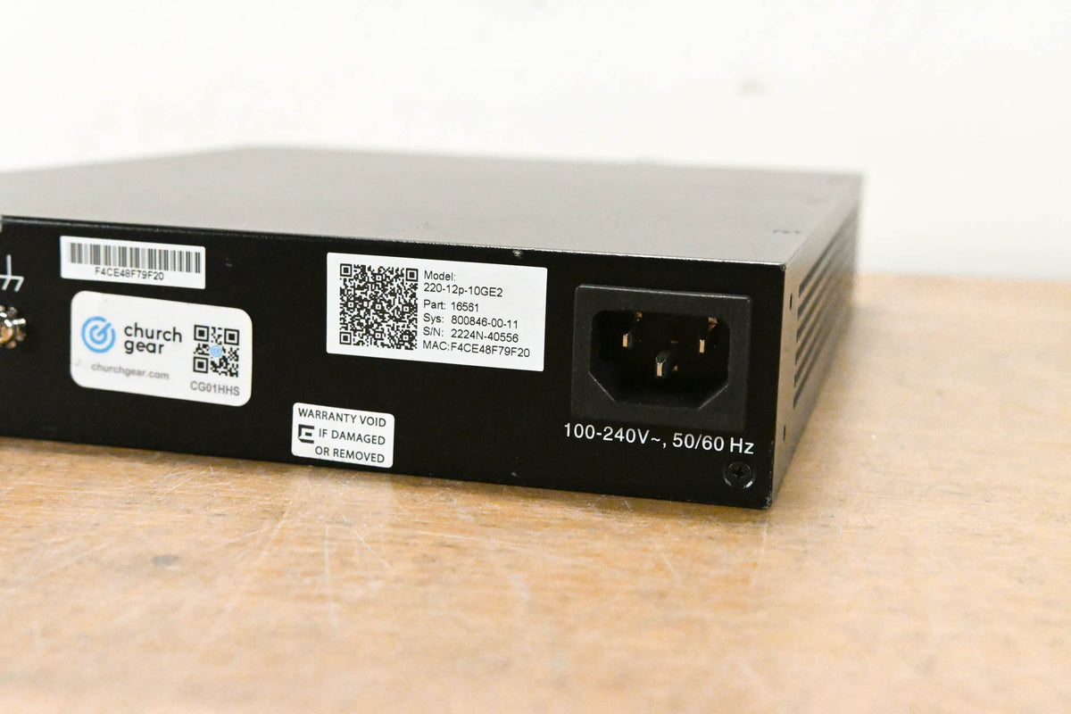 Extreme Networks 220-12P-10GE2 12-Port PoE+ 10 Gigabit Ethernet Switch