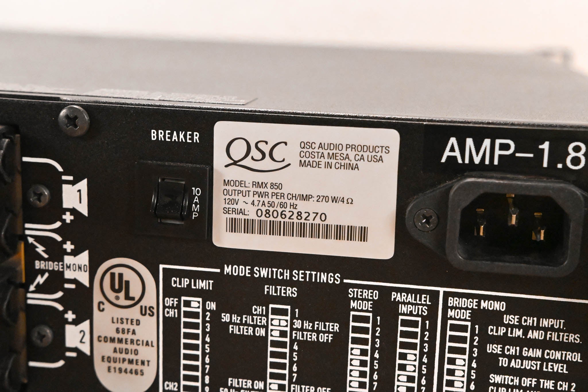 QSC RMX850 2-Channel Power Amplifier
