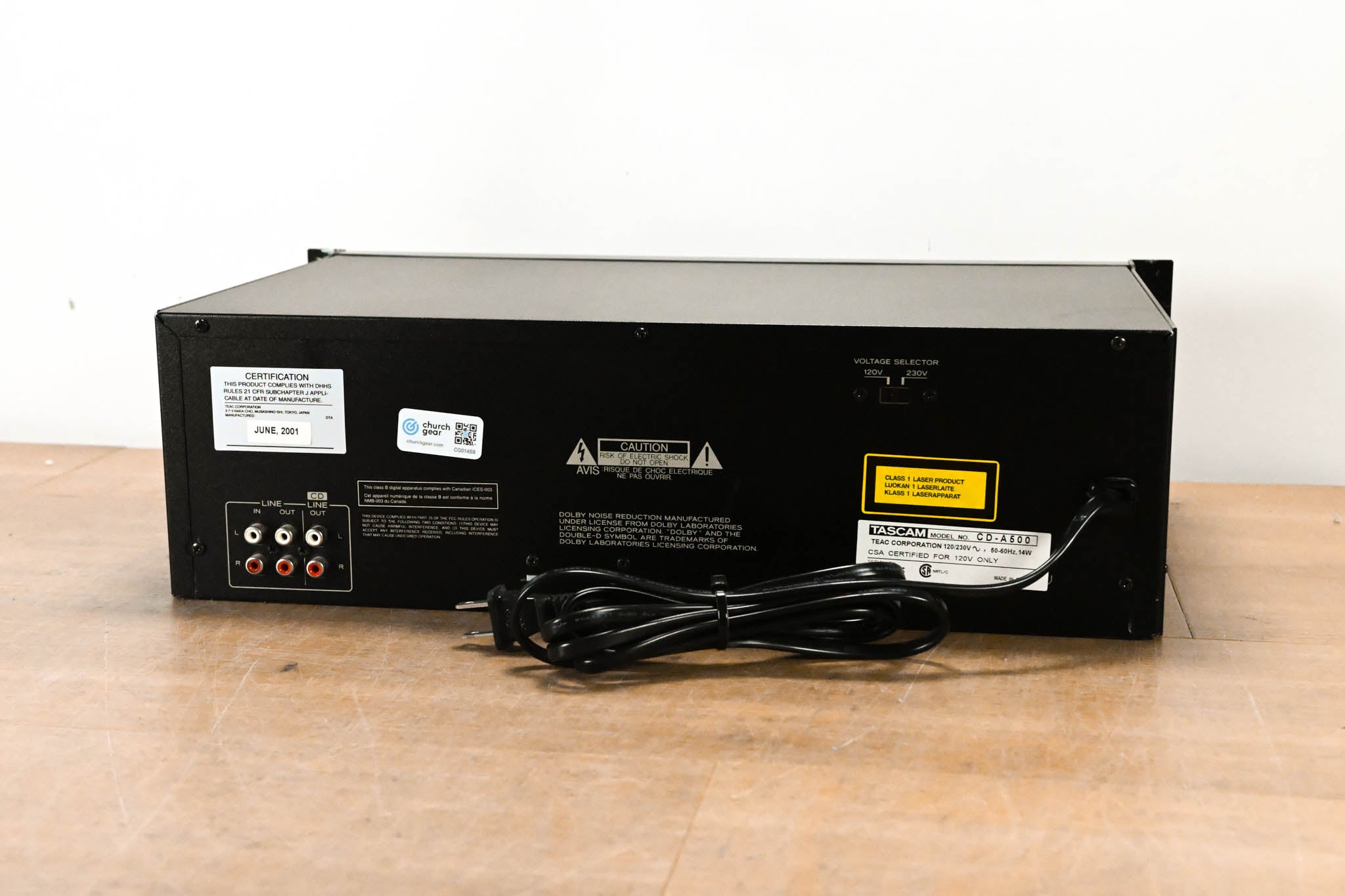 TASCAM CD-A500 3RU CD Player / Cassette Deck