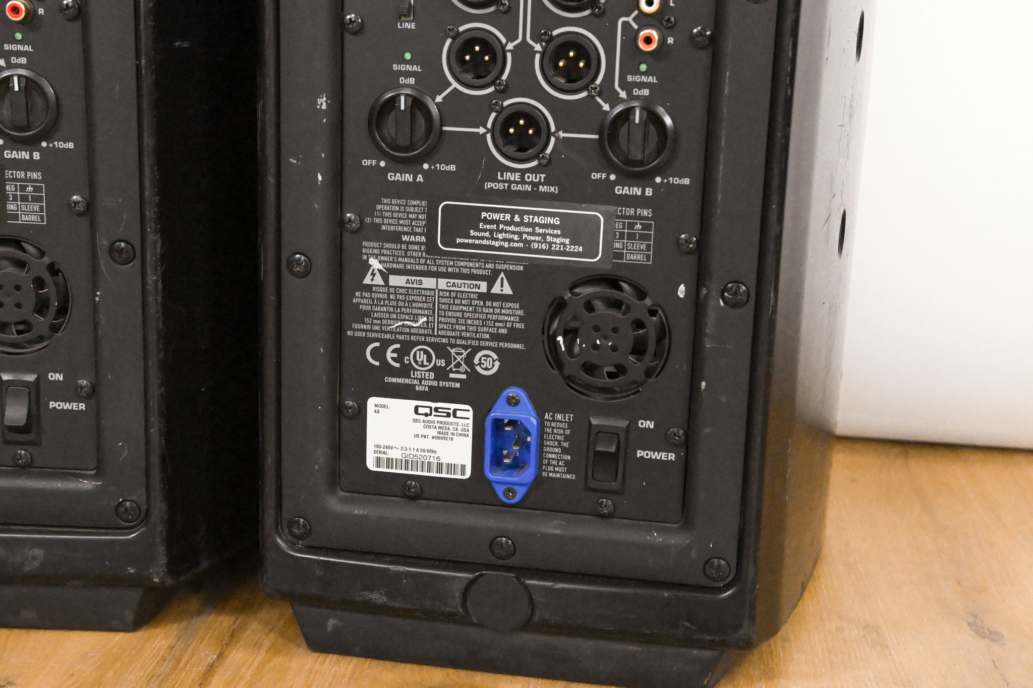QSC K8 8" Two-Way 1000 Watt Powered Portable Loudspeaker (PAIR)