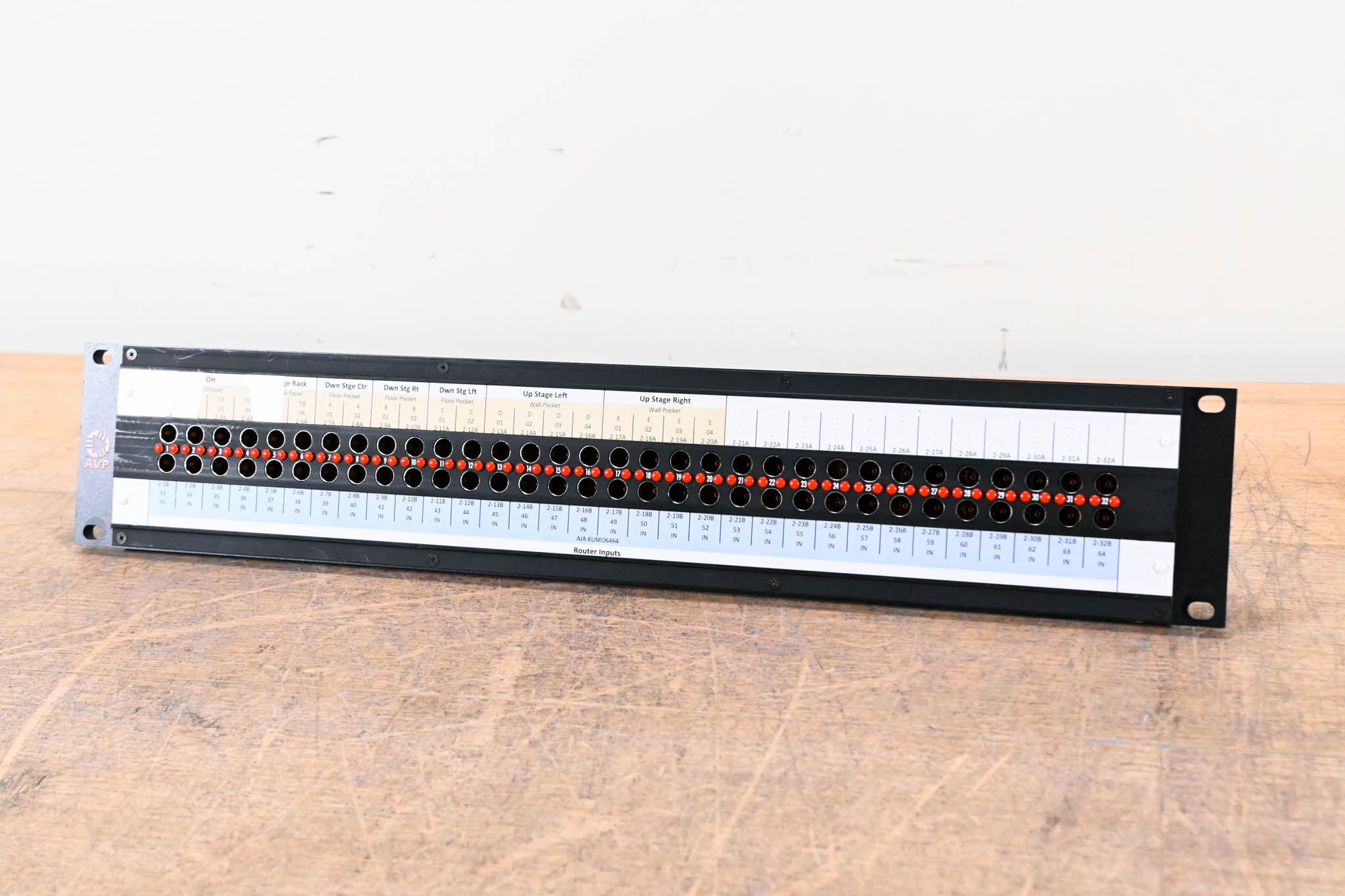 AVP AV-D232E2-AMN75-BZ Midsize (Mini-WECO) 2RU 2x32 Video Patch Panel