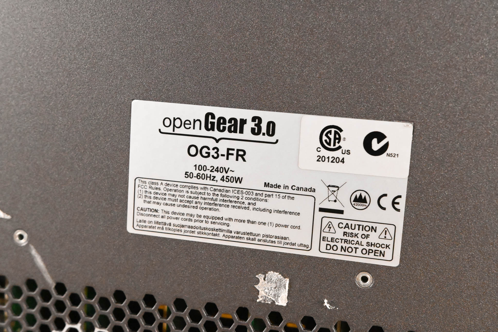Ross OG3-FR 20-Slot openGear 3.0 Frame with Cards