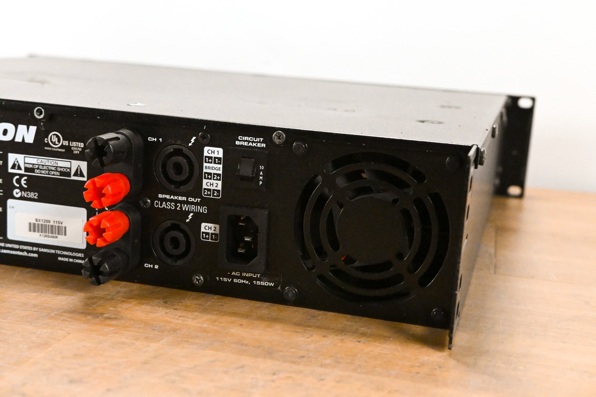 Samson SX1200 2-Channel Rack-Mount Power Amplifier