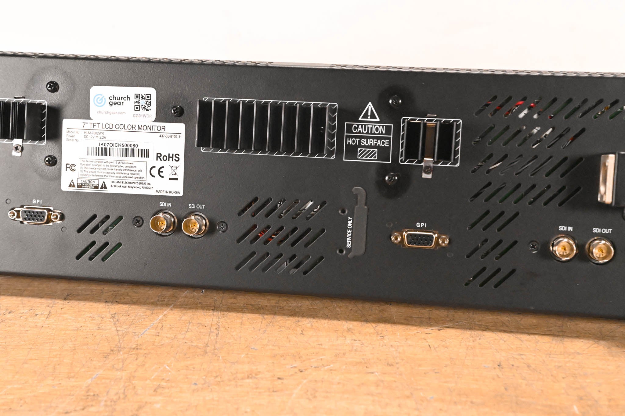 Ikegami HLM-7002WR 7" Dual HDTV/SDTV Multi-Format LCD Monitor (NO PSU)