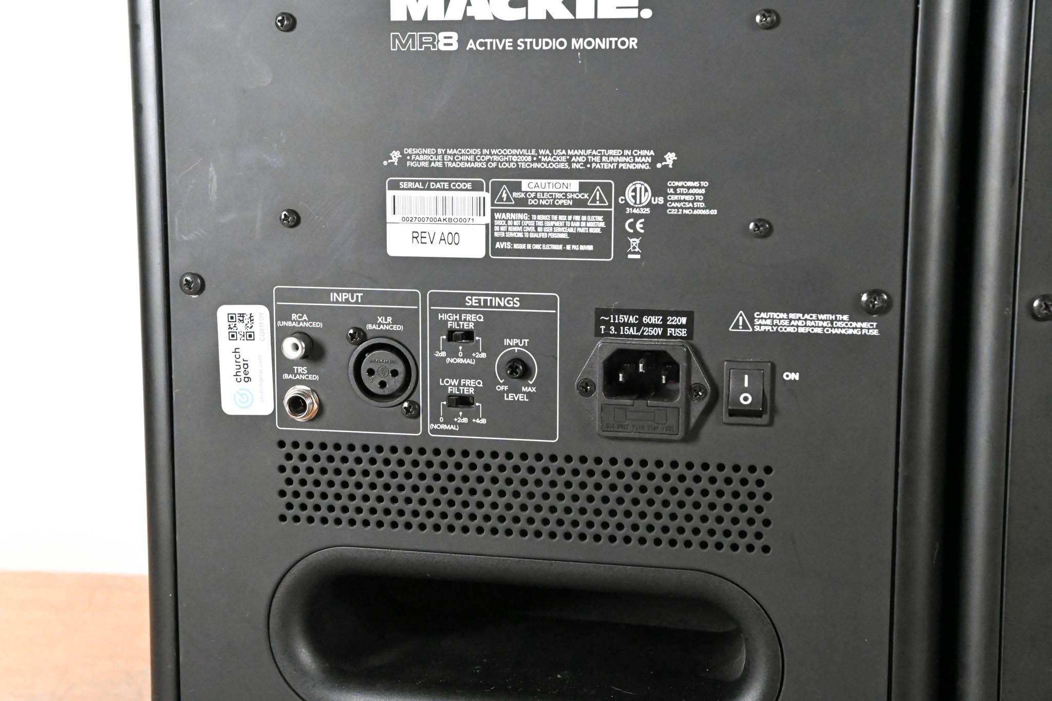 Mackie MR8 8" Active Studio Monitor (PAIR)