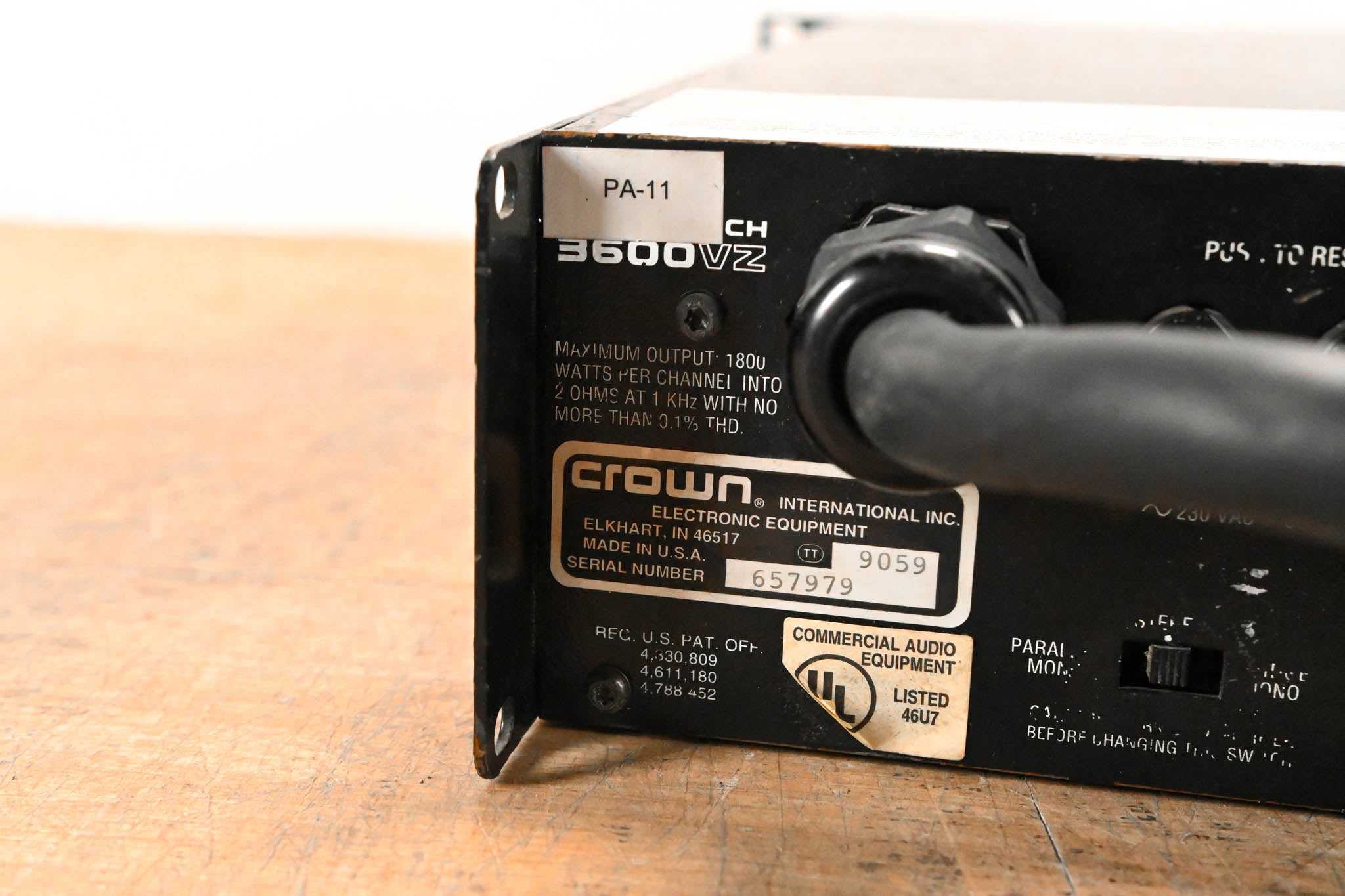 Crown Macro-Tech 3600VZ 2-Channel Power Amplifier