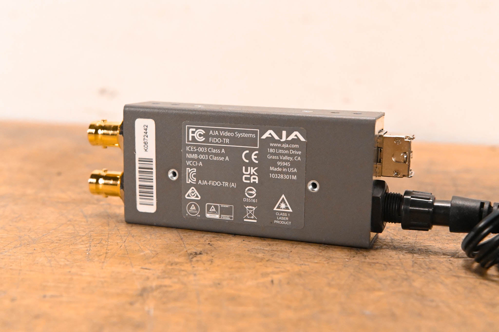 AJA FiDO-TR 1-Channel 3G-SDI/LC Single-Mode LC Fiber Transceiver