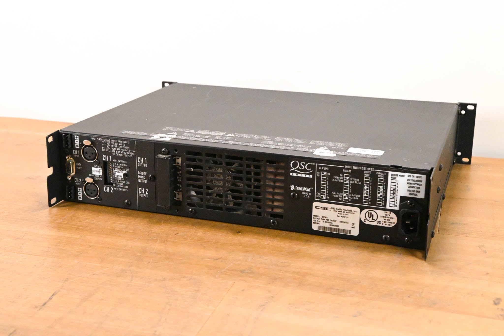 QSC CX502 2-Channel Power Amplifier